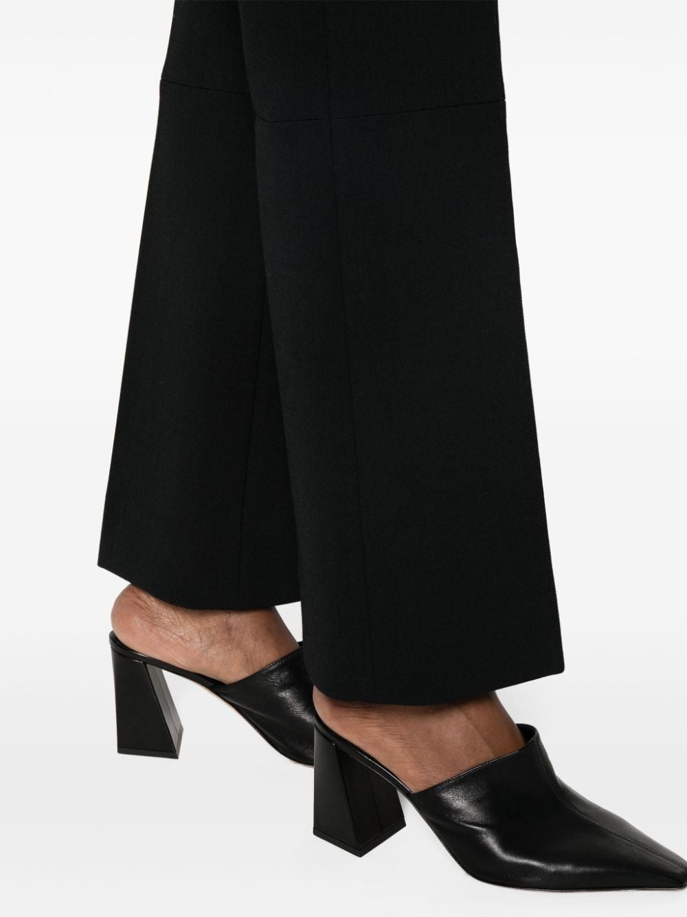 raised-seam flared trousers - 5
