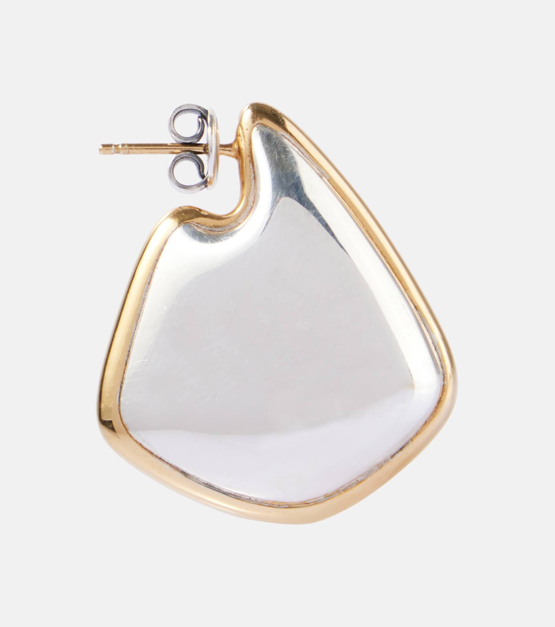 Fin Small 18kt gold-plated sterling silver earrings - 2