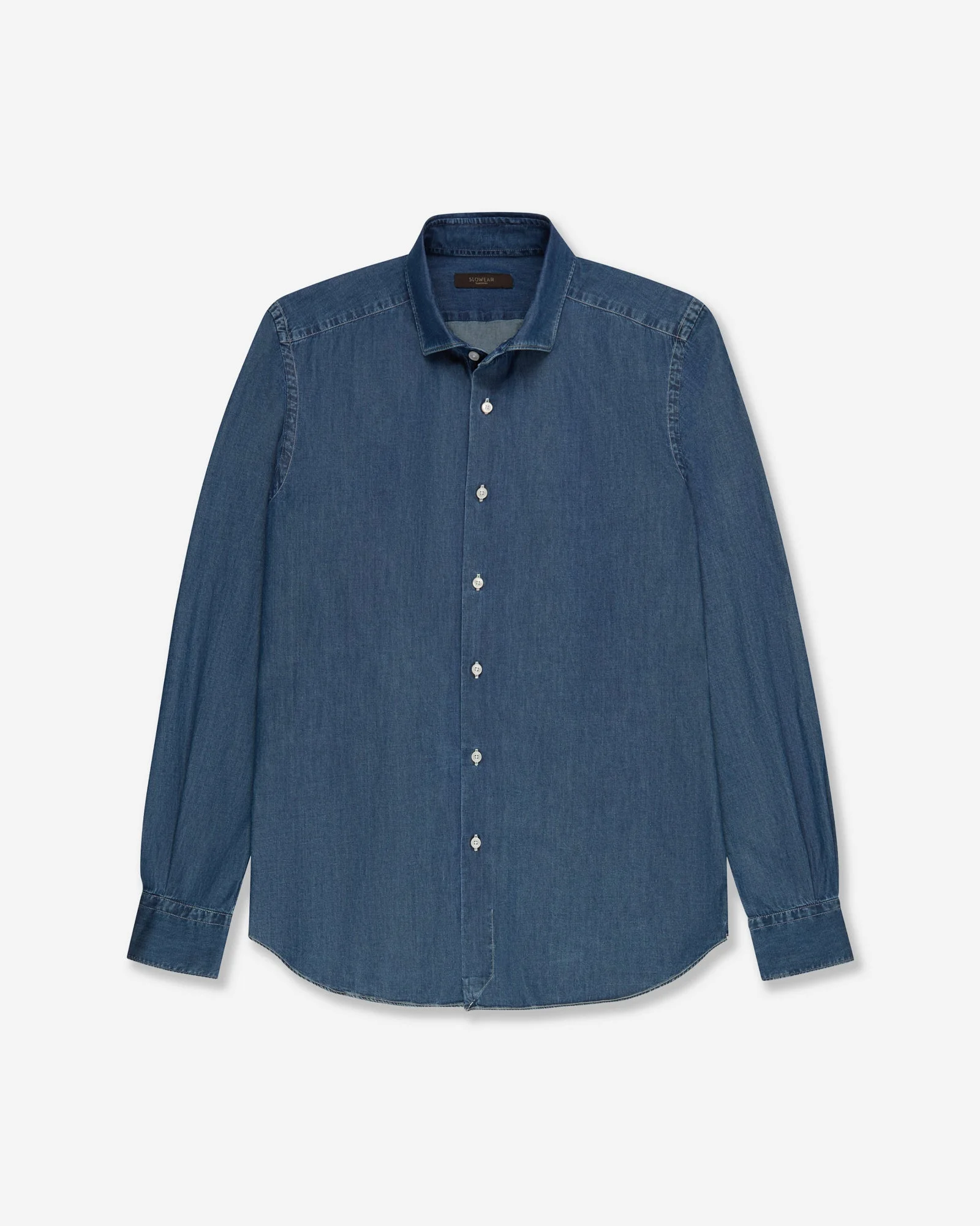Slim fit denim cotton shirt - 1