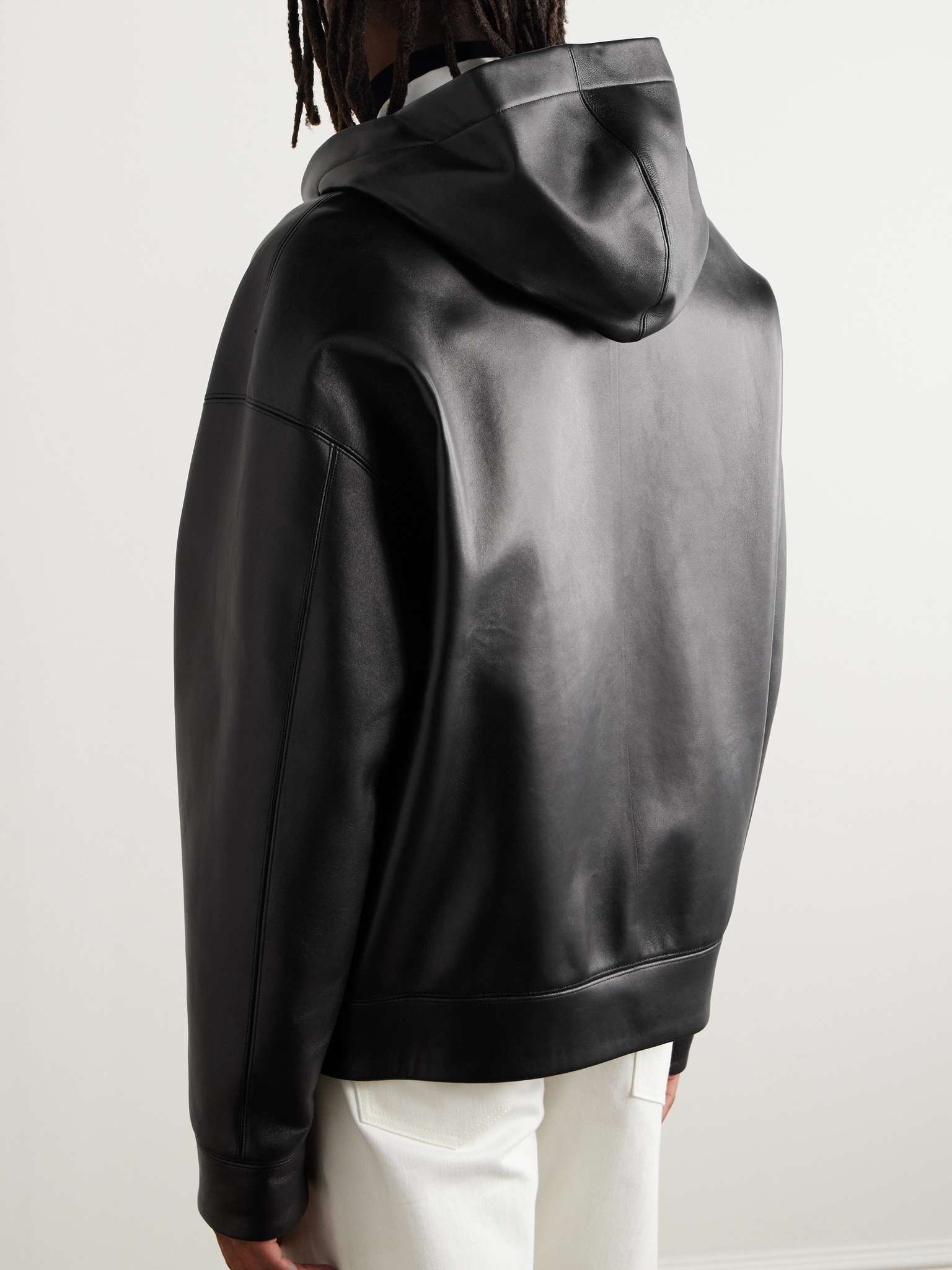Leather Hooded Jacket - 4