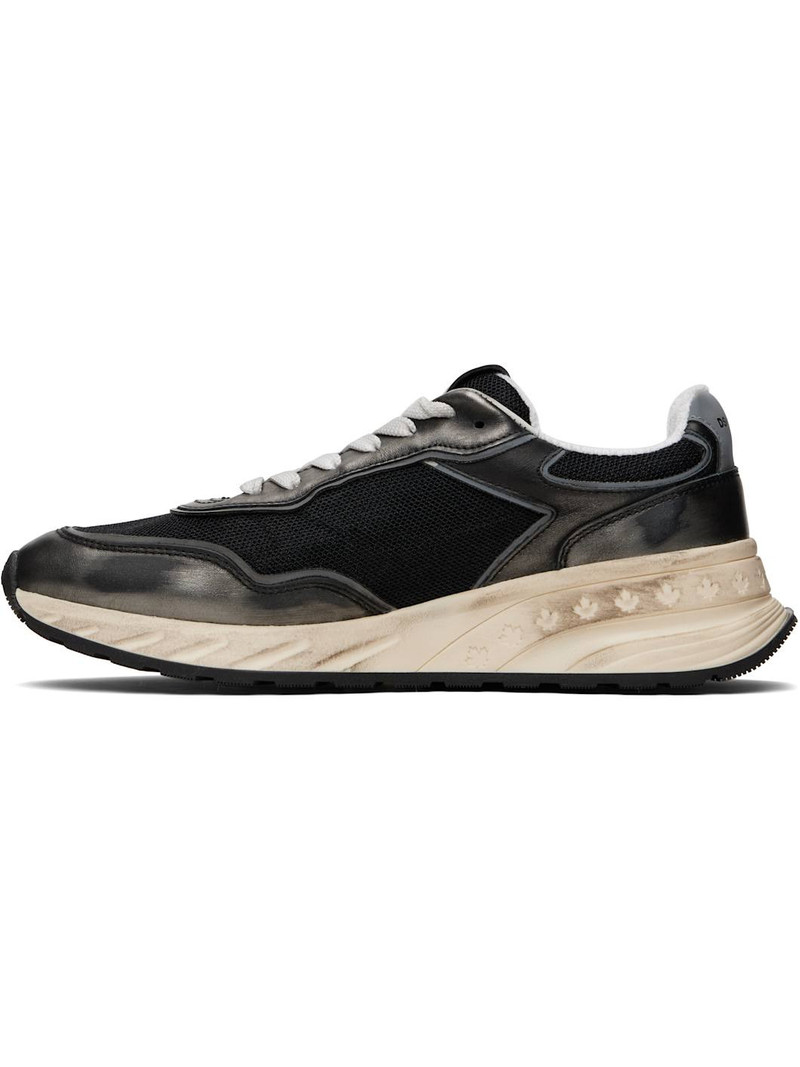 DSQUARED2 Black & Silver Sprinter Sneakers outlook