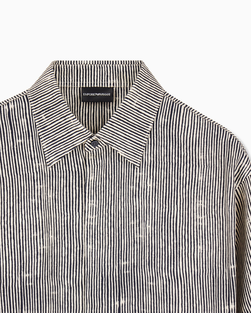 EMPORIO ARMANI COMFORT-FIT ALL-OVER PRINT LYOCELL-BLEND SHIRT outlook