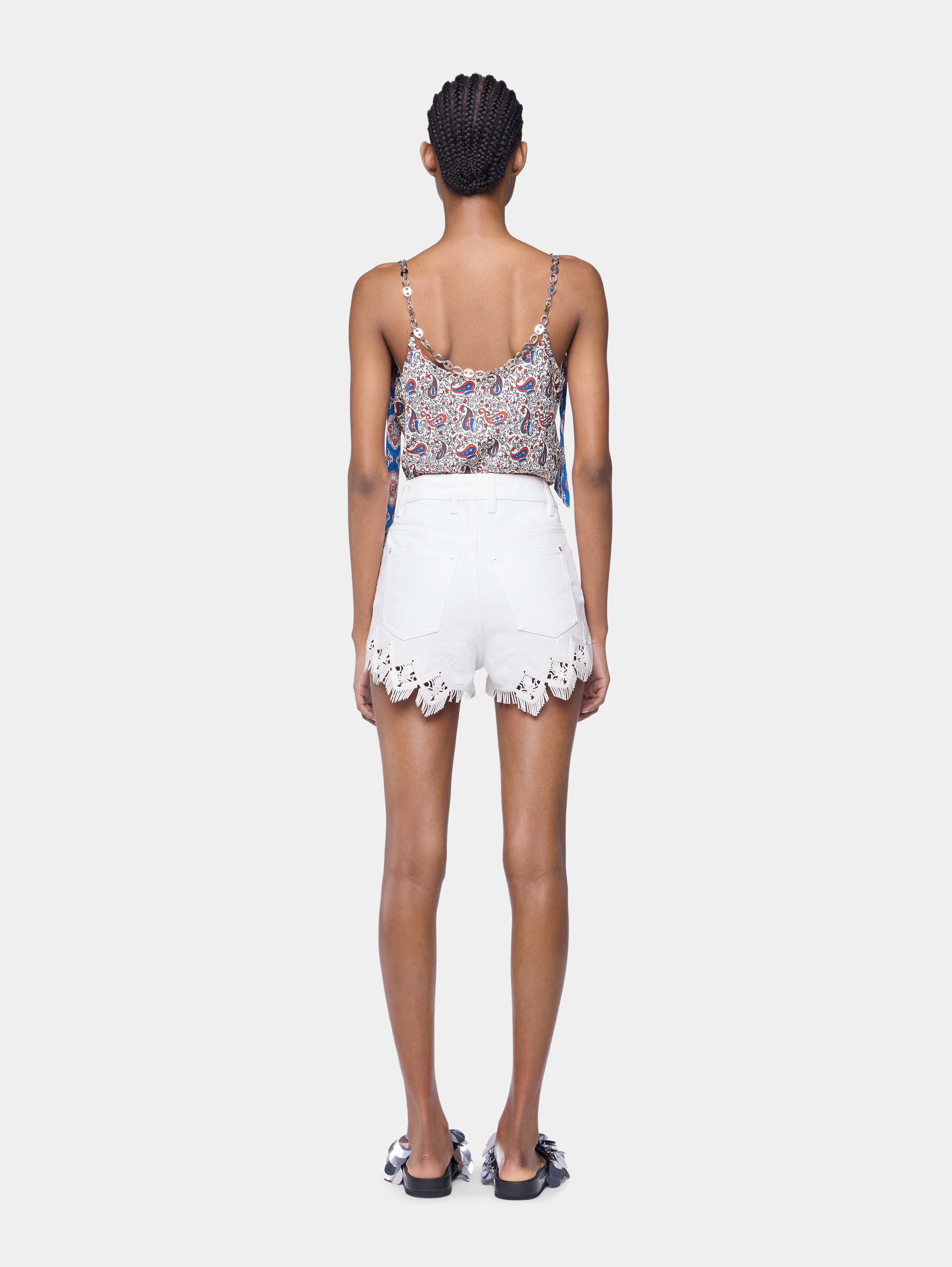 TANK TOP IN PRINTED SATIN - 3