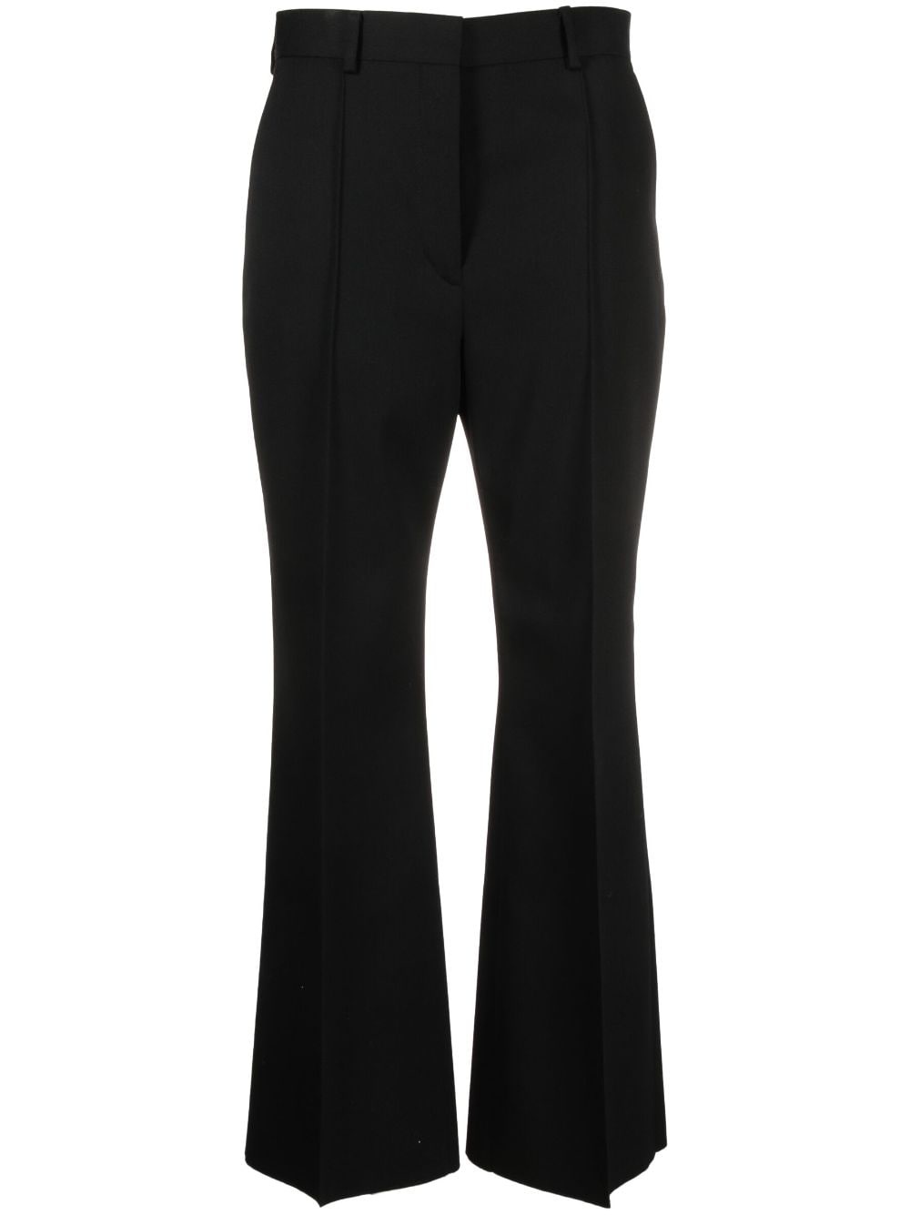 flared cropped wool trousers - 1