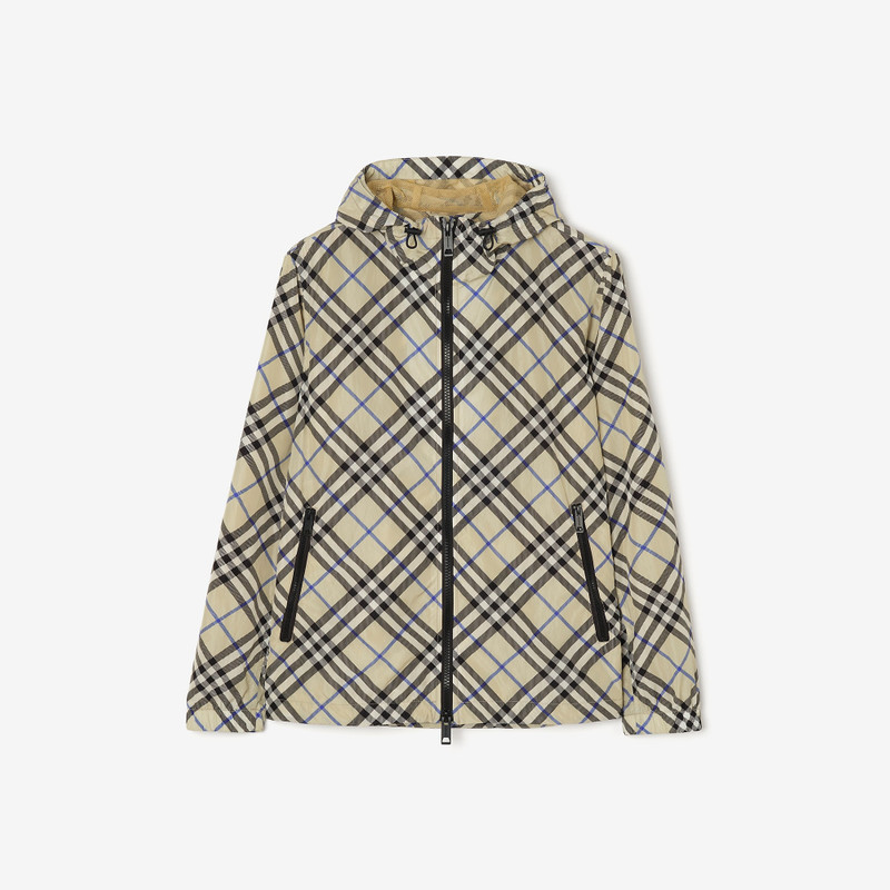 Check Nylon Hooded Jacket 1