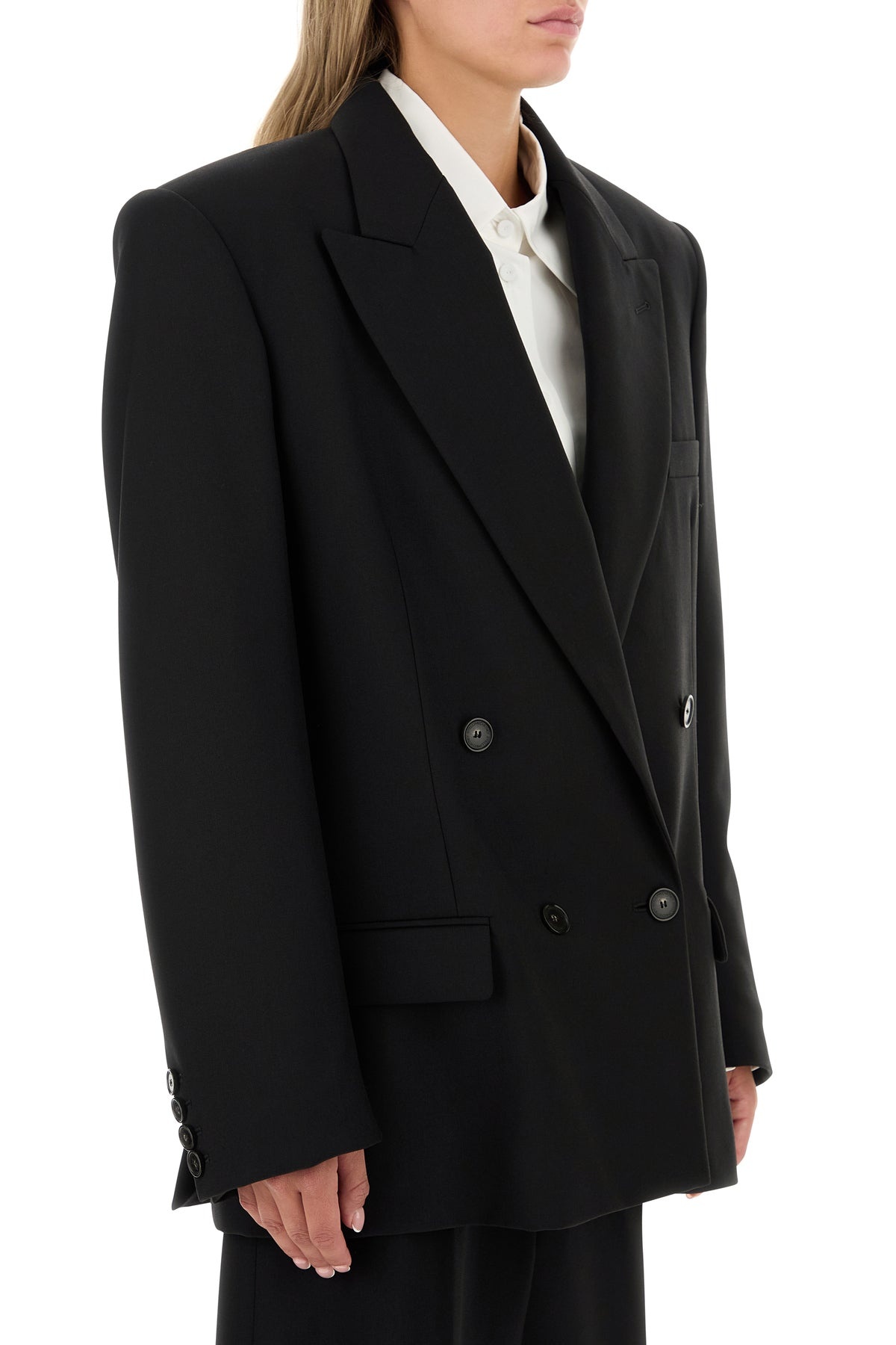 Black wool blazer - 3