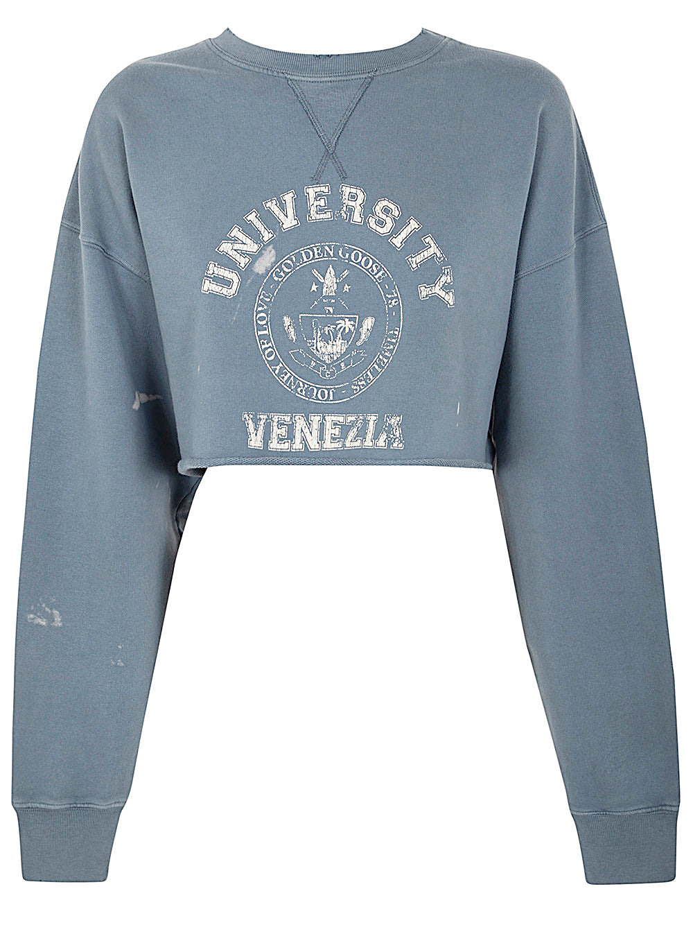Golden Goose Women Journey Cropped Crewneck Sweatshirt - 6
