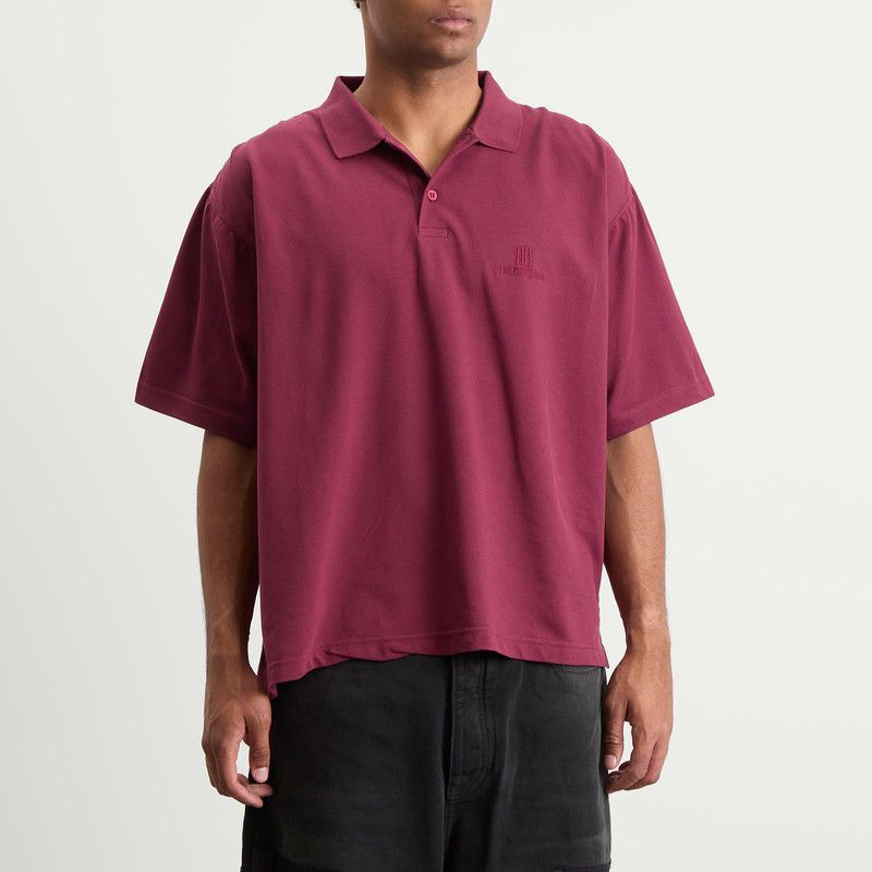 BALENCIAGA Balenciaga Nano BB Logo Pique Al Short Sleeve Regular Polo outlook
