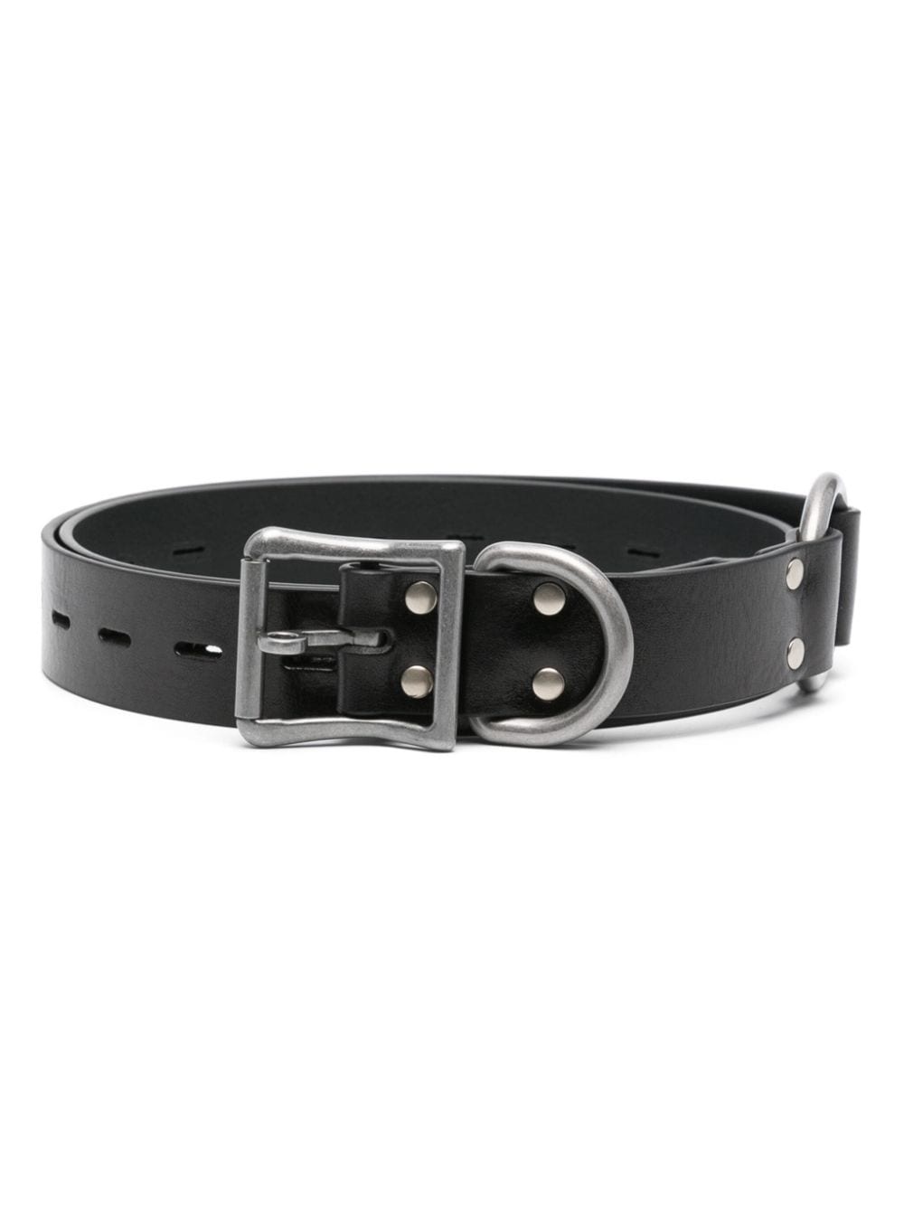 debossed-logo leather belt - 1