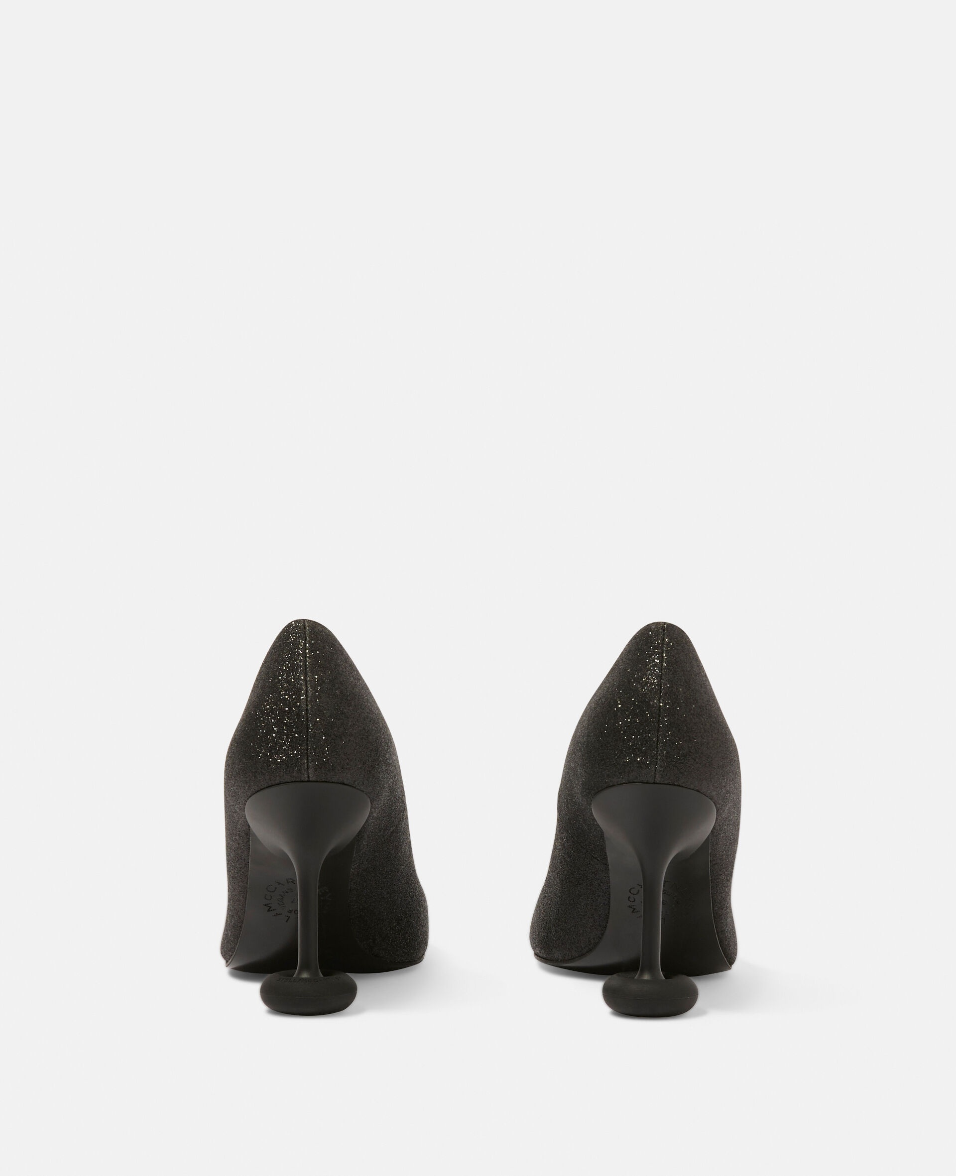 【STELLA MCCARTNEY】Shroom ハイヒール Stella McCartney Black Faux Leather Shroom Slingback Sandals