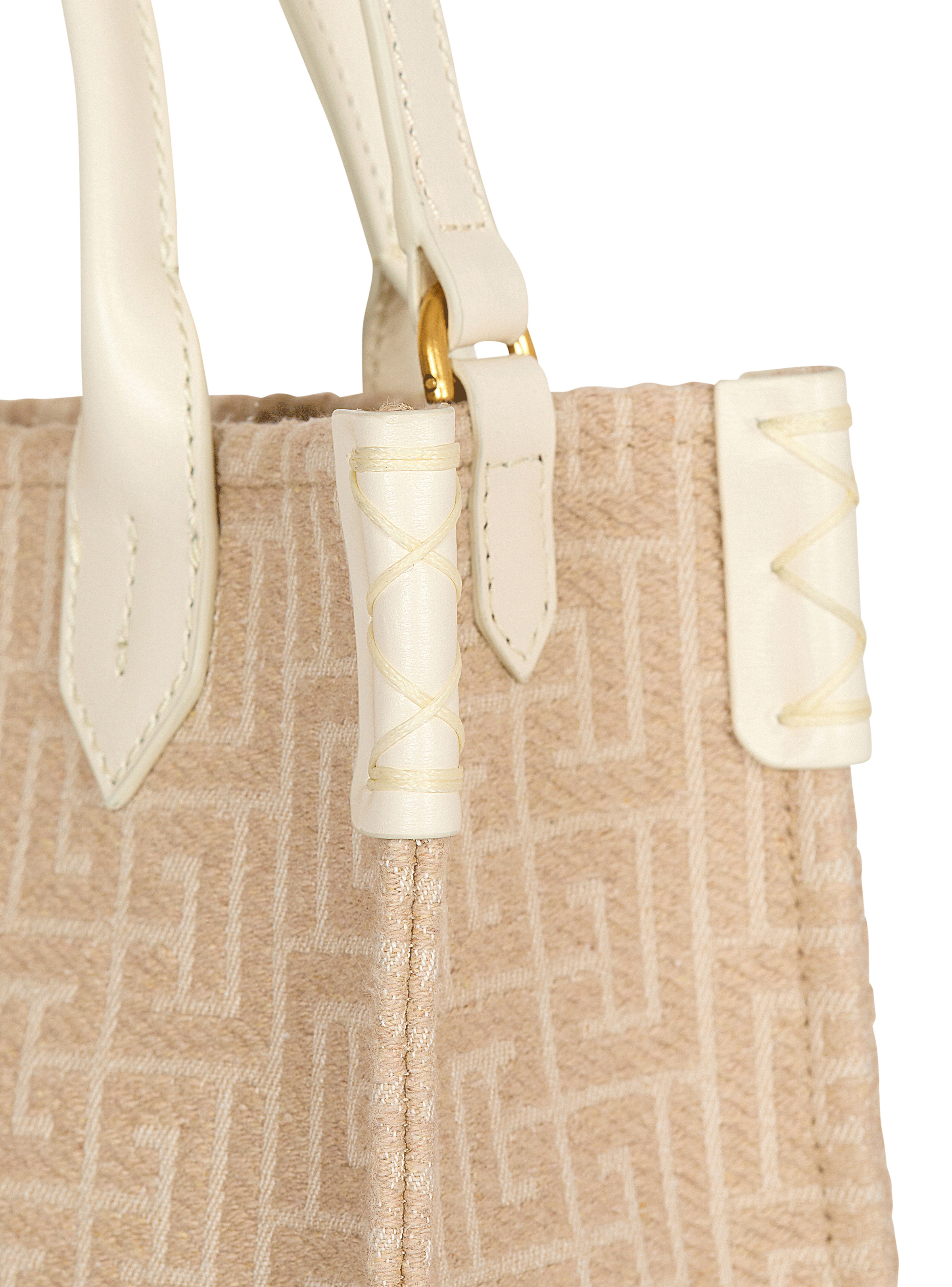 B-Army Small monogrammed canvas and leather tote bag - 5