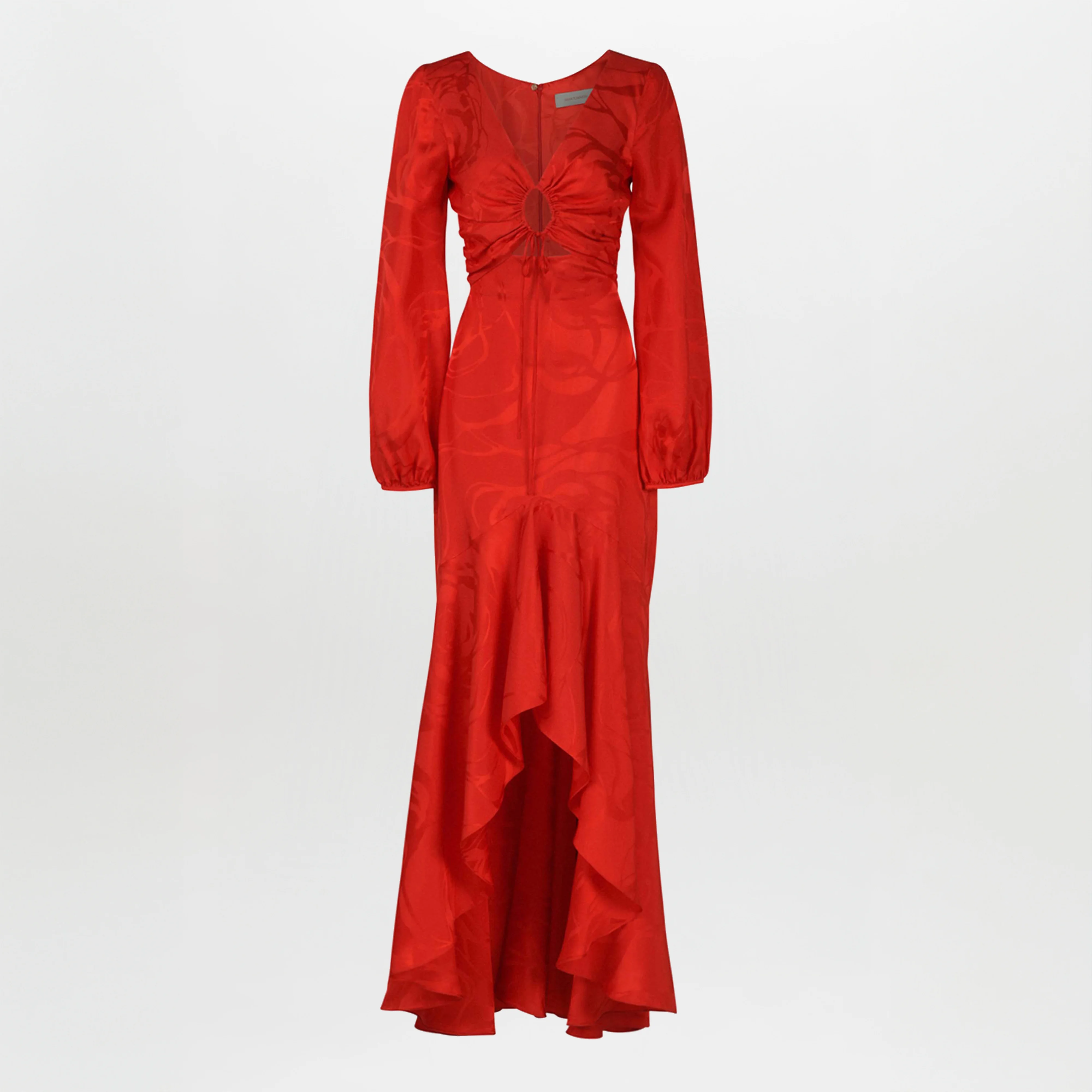 Charlize Dress Crimson Jacquard - 1