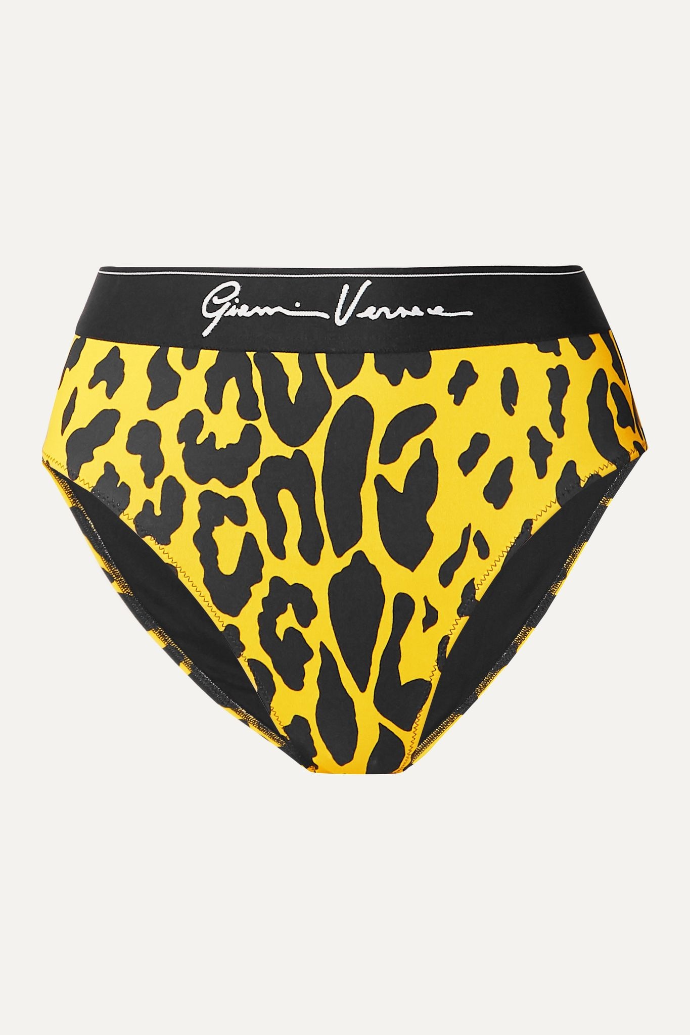 Neon leopard-print bikini briefs - 1