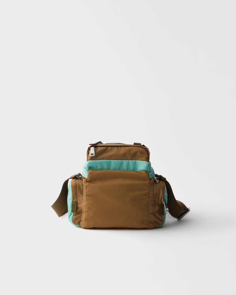 Antiqued Re-Nylon and leather shoulder bag 4