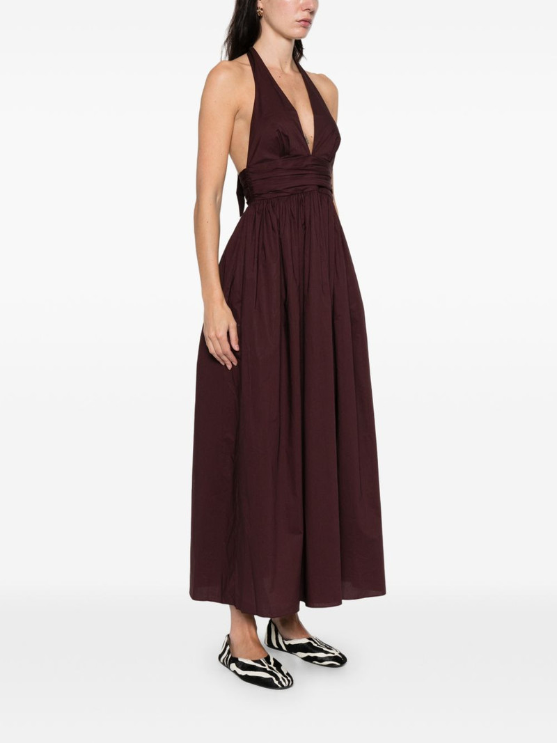 halter plunge midi dress 3