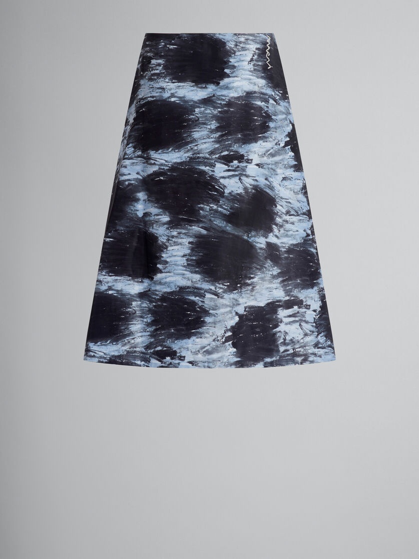 DUCHESSE FLARED SKIRT WITH CRAYON LEOPARD PRINT - 1