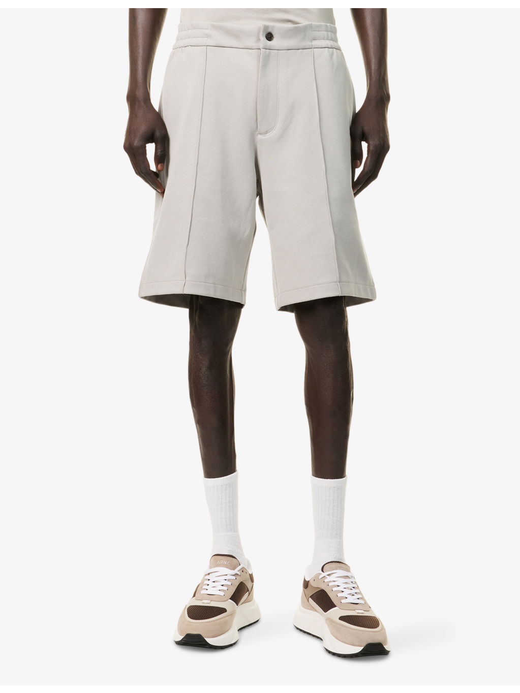 Ribbed Regular-Fit Stretch-Cotton Blend Shorts - 3