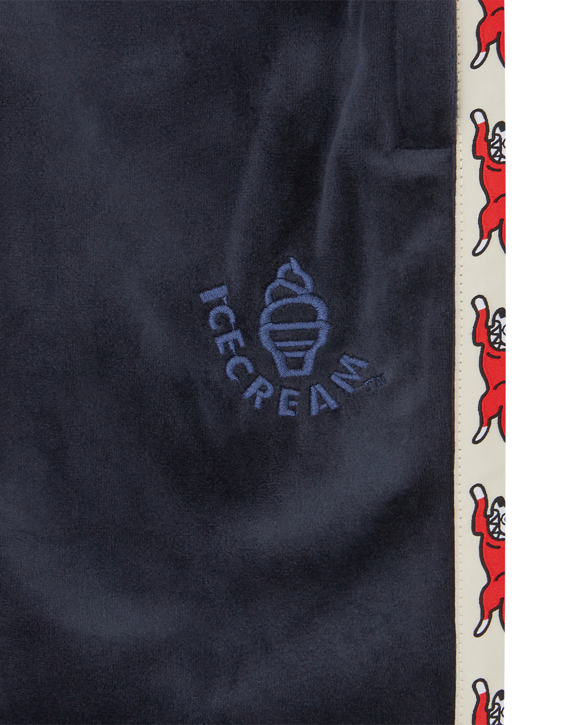 RUNNING DOG TAPED VELOUR TRACK SHORTS - 4