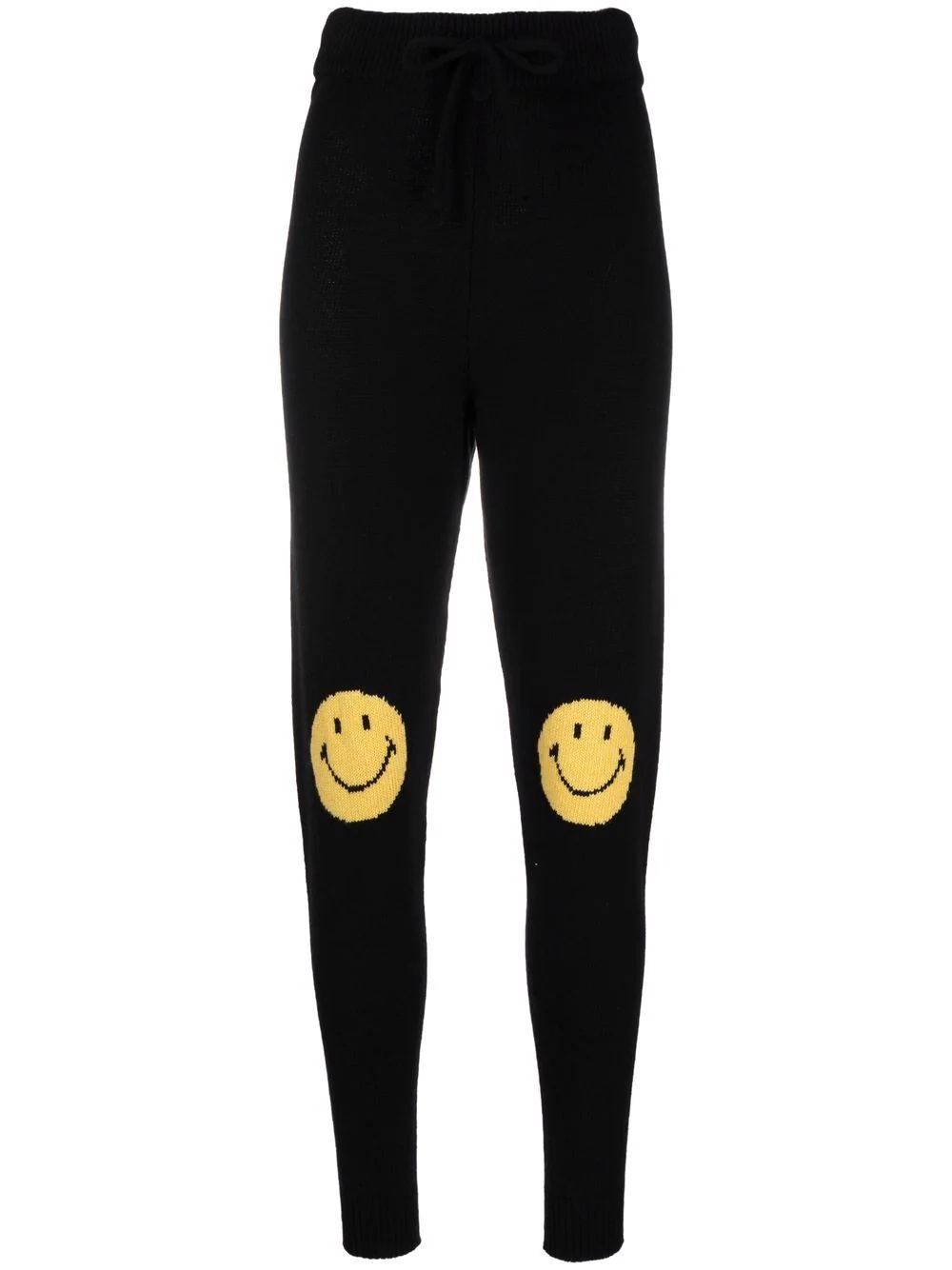 smiley-embroidered joggers - 1