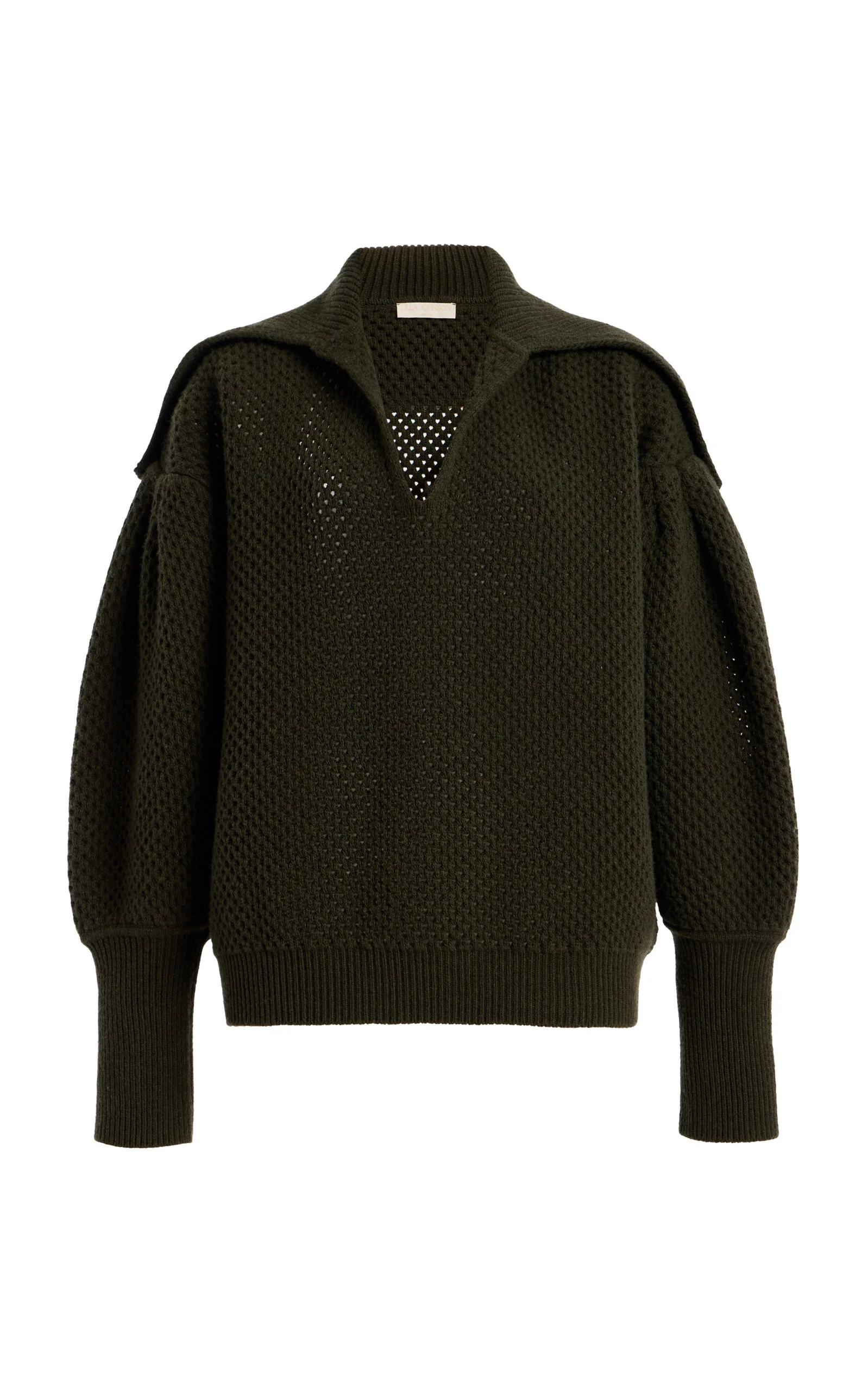Lila Knitted Wool Pullover green - 1