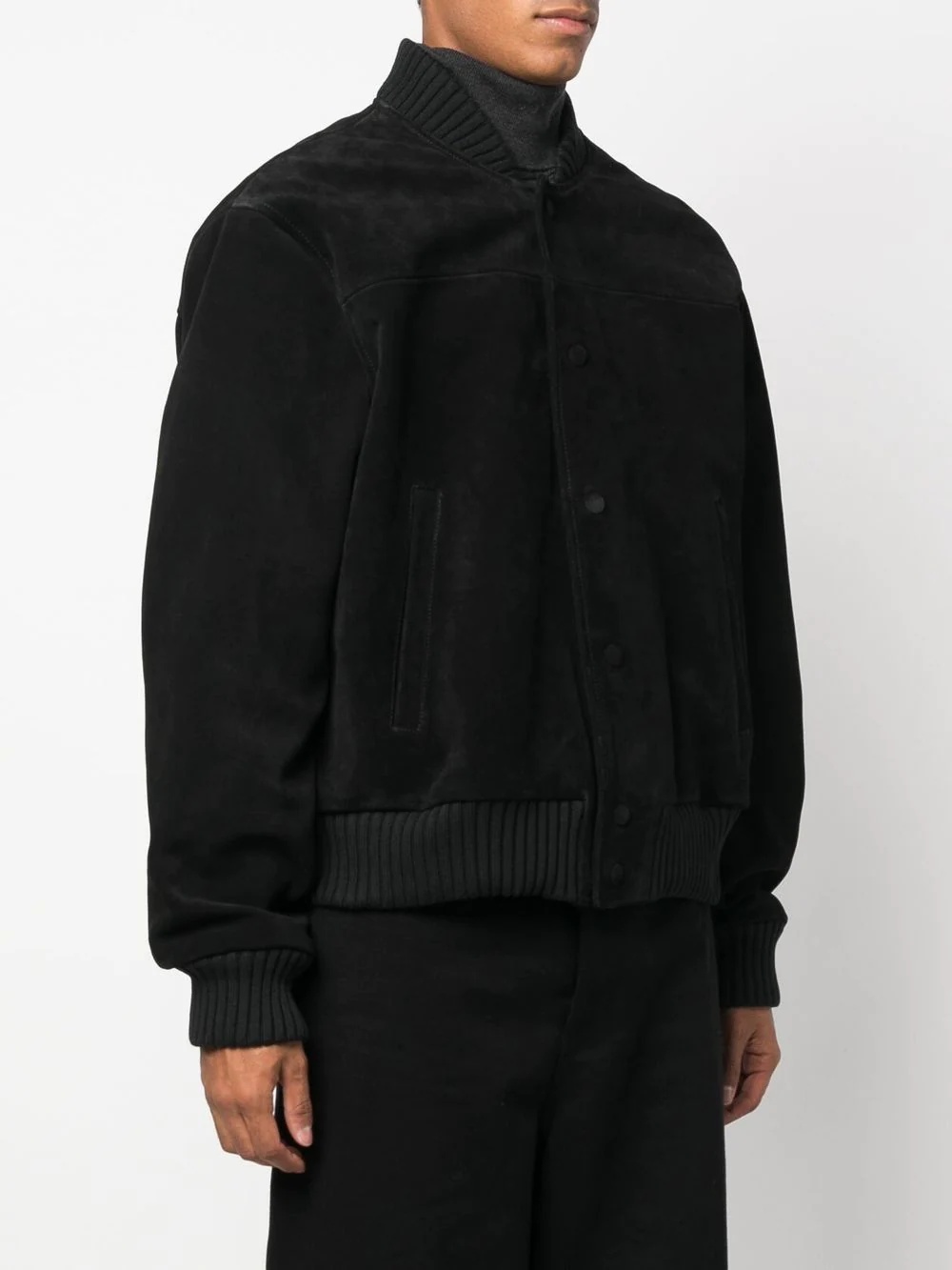 brushed-effect bomber jacket - 3
