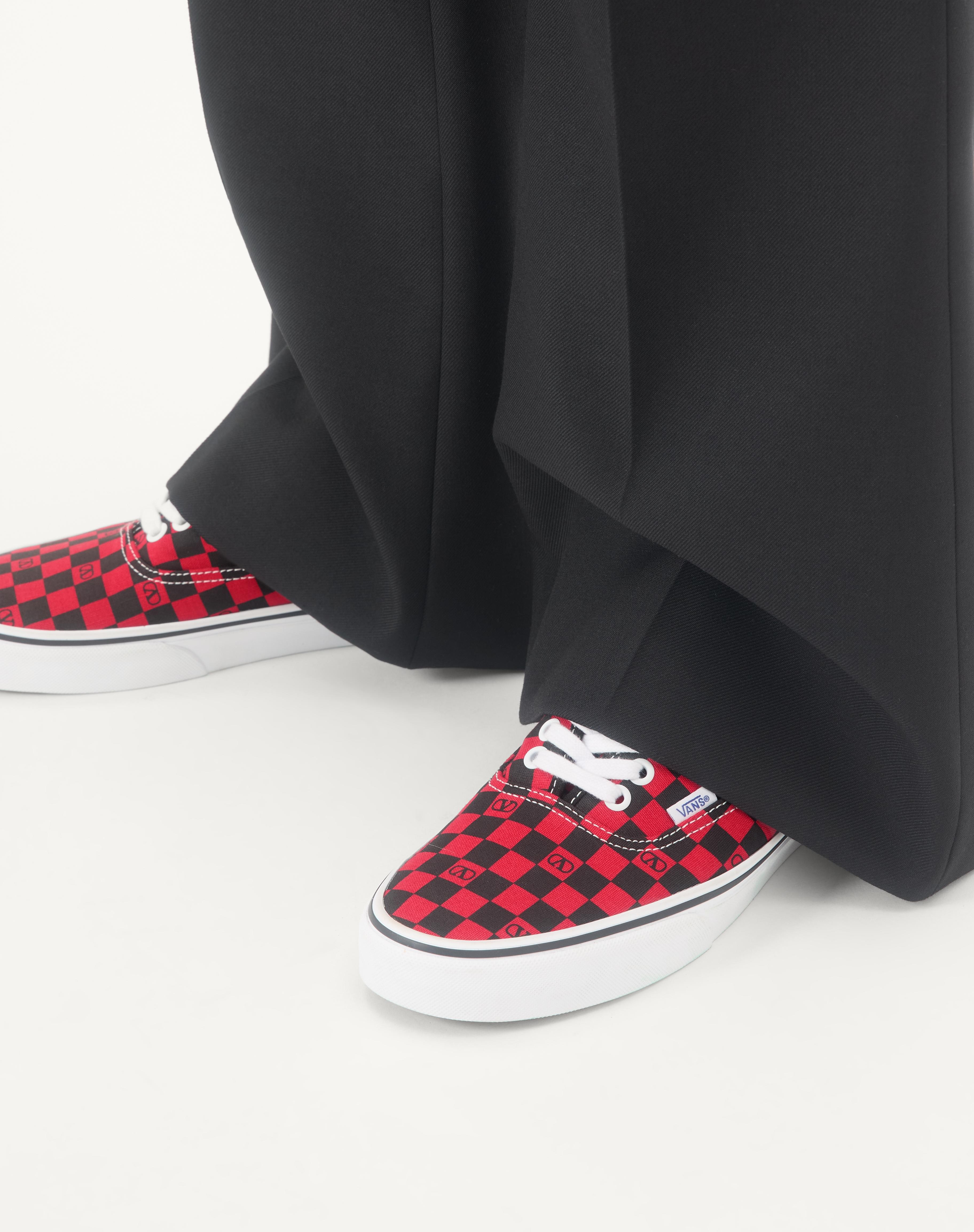 VALENTINO GARAVANI AND VANS LOW-TOP TRAINER IN FABRIC WITH VLOGO CHECKERBOARD PRINT - 2