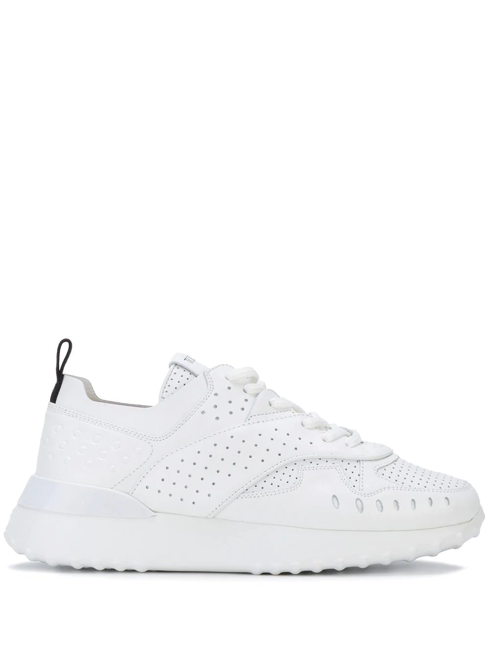 perforated low-top sneakers - 1