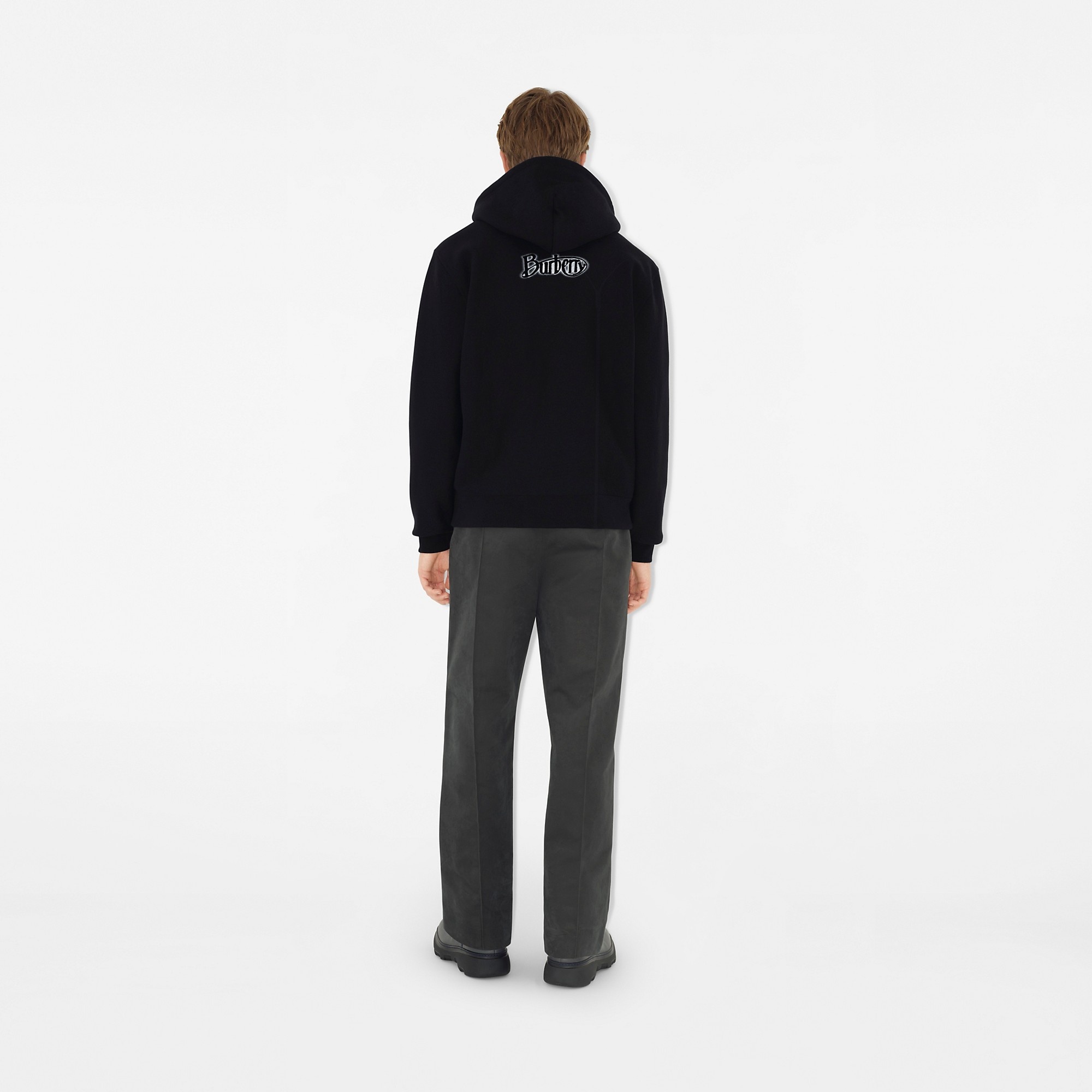 Logo Cotton Blend Zip Hoodie - 4