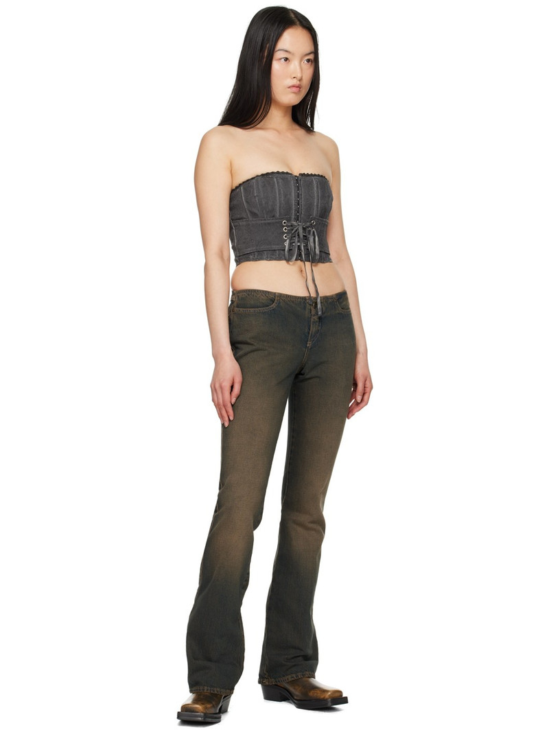 GUESS USA Black Textured Corset outlook