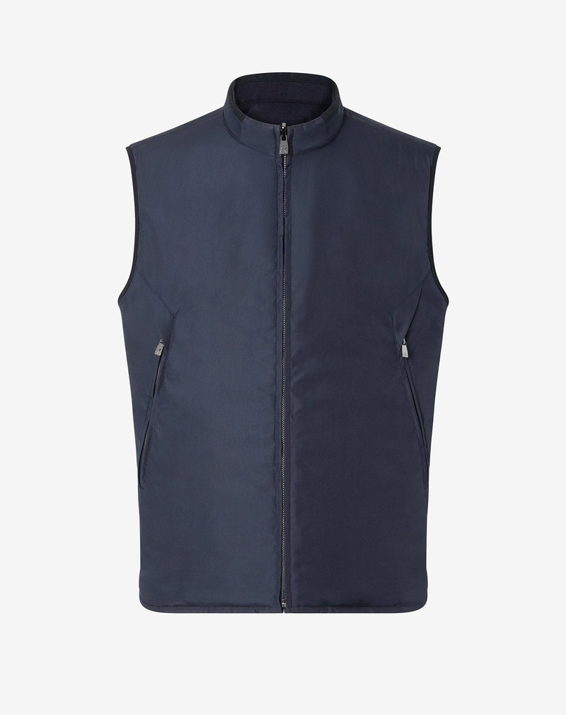 Reversible padded navy blue gilet 6