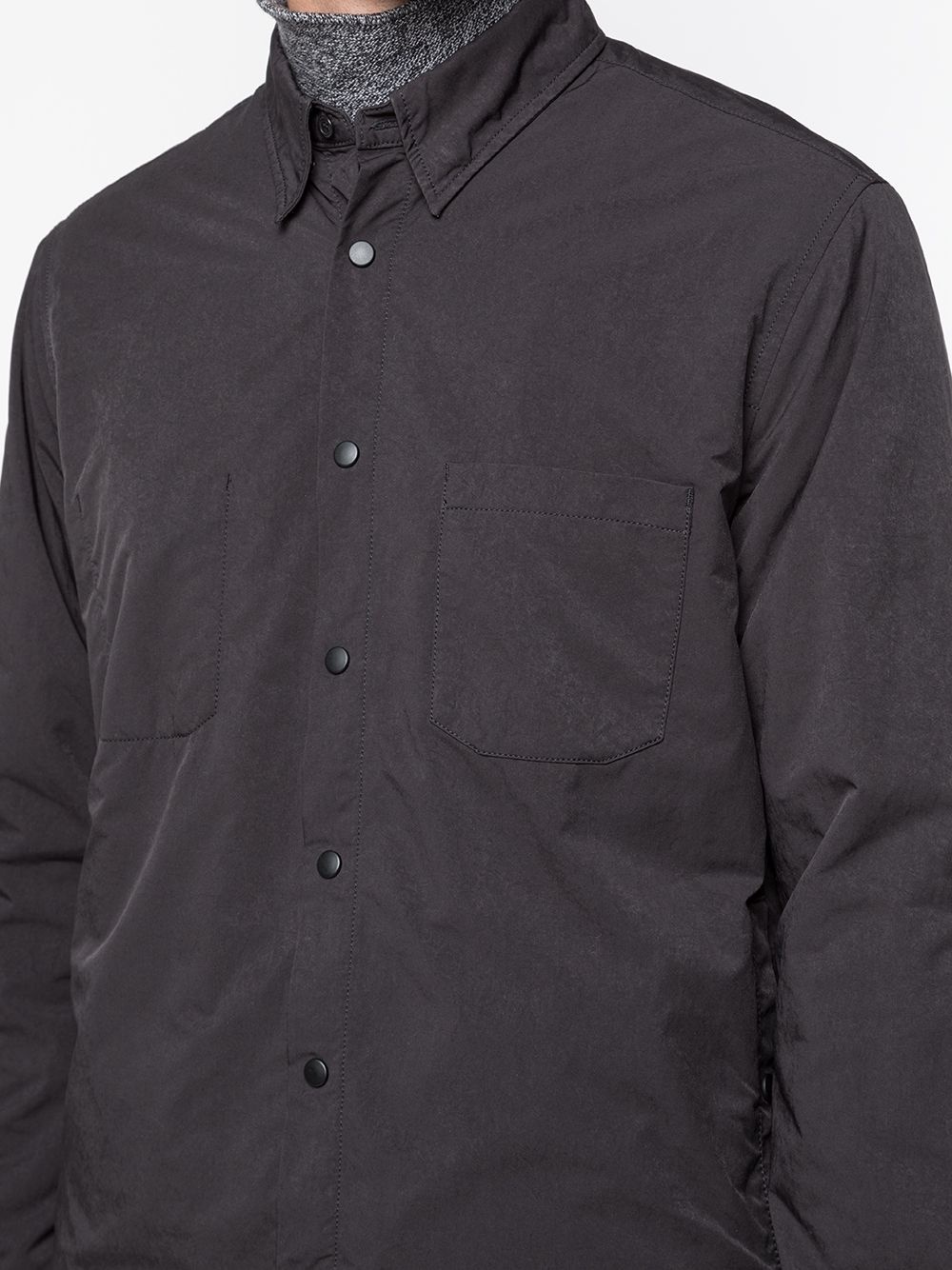 long sleeve wool-blend shirt - 9