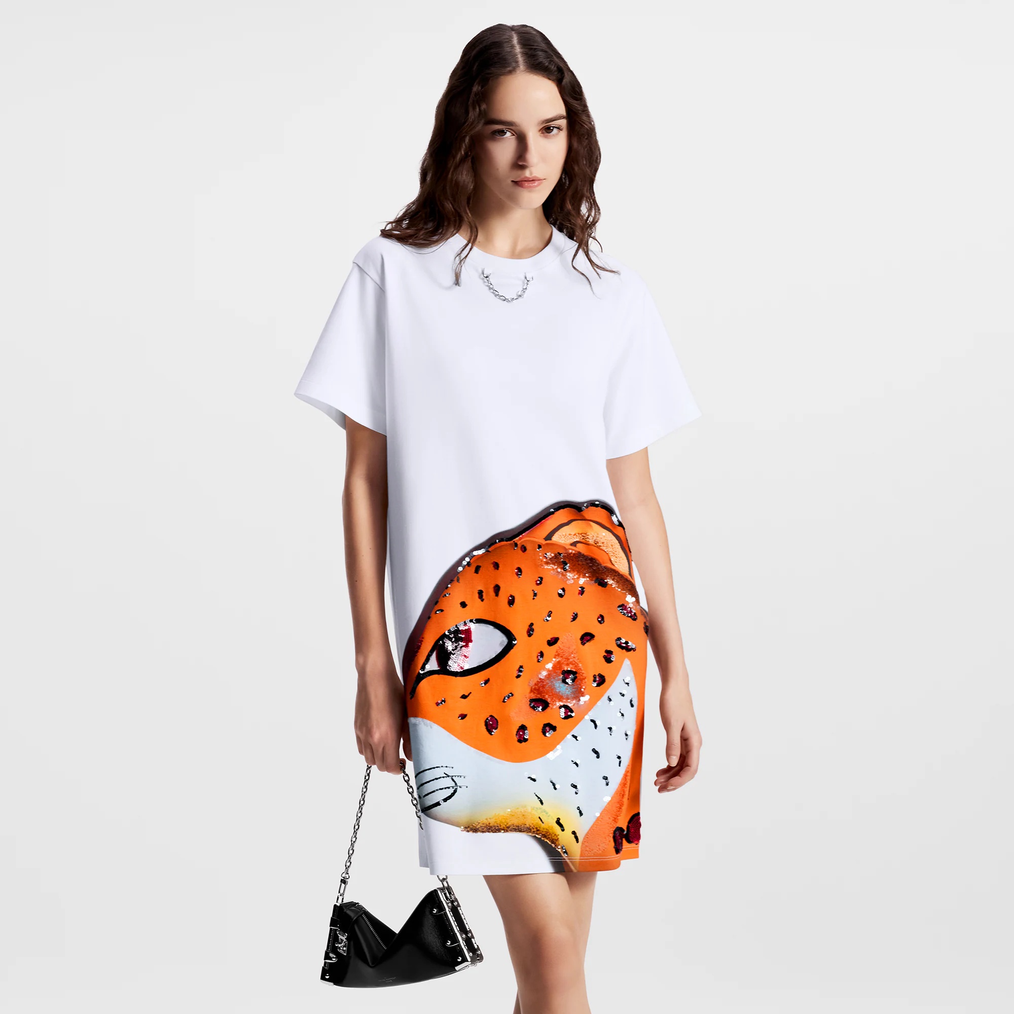 Sequin Leopard T-Shirt Dress - 5