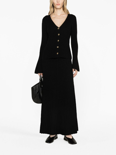 BY MALENE BIRGER V-neck ribbed wool cardigan outlook