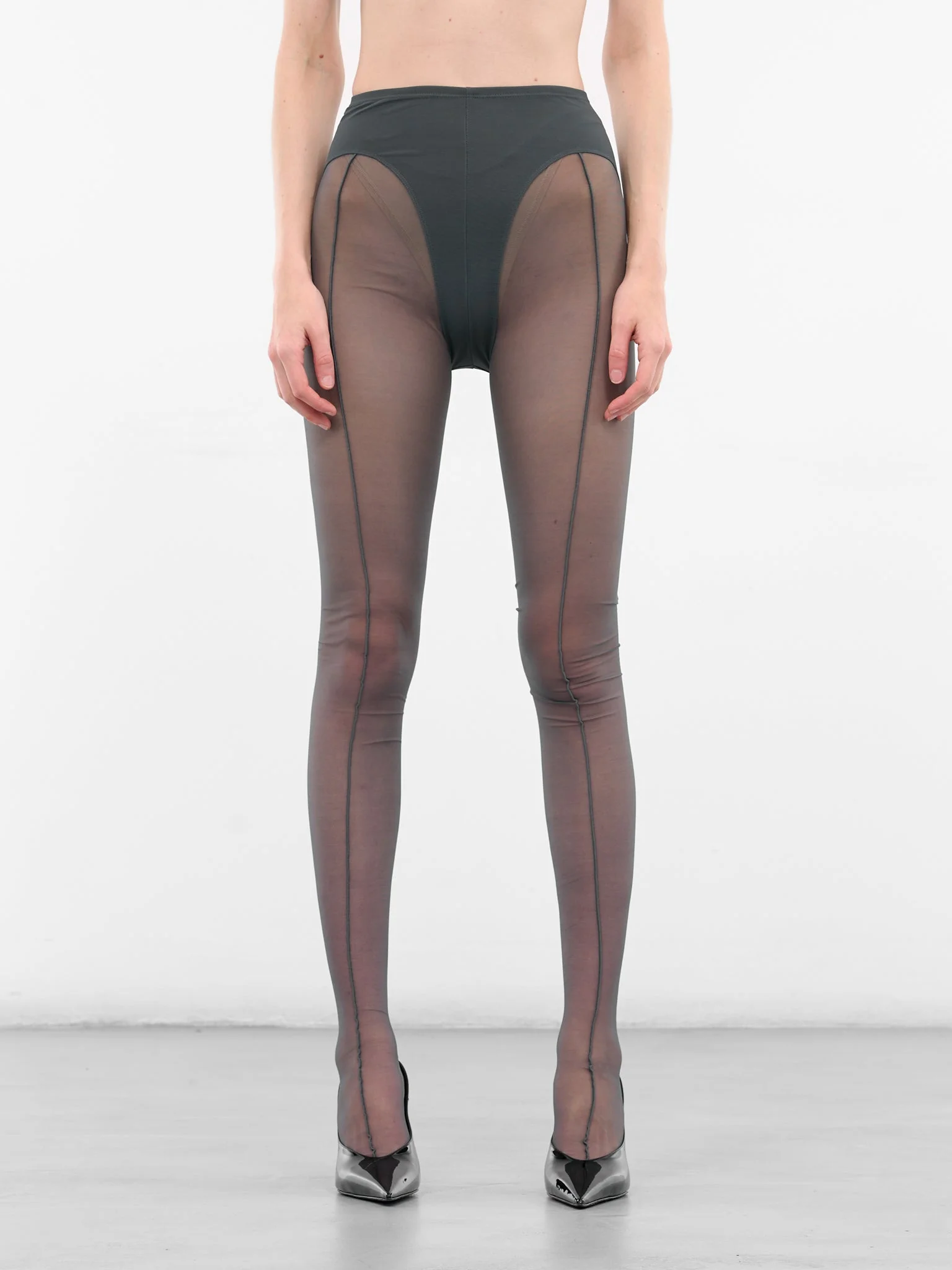 Gray Re-Edit Pantyhouse Tights - 1
