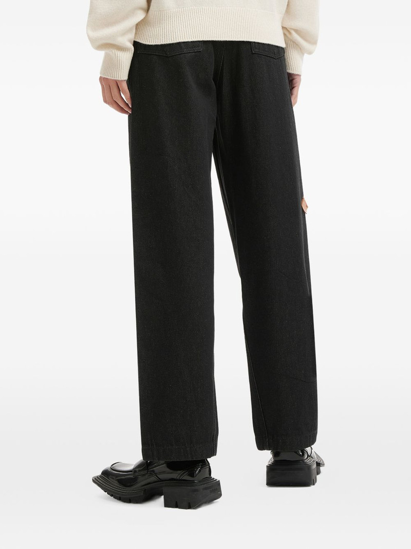 patch-detail straight jeans 4