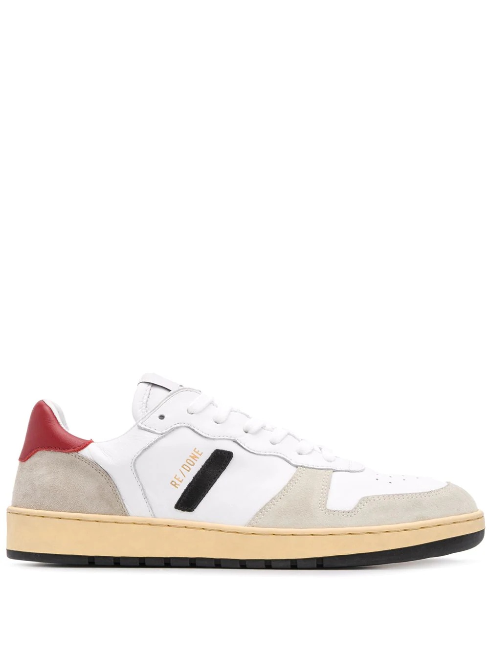 colour-block low top sneakers - 1