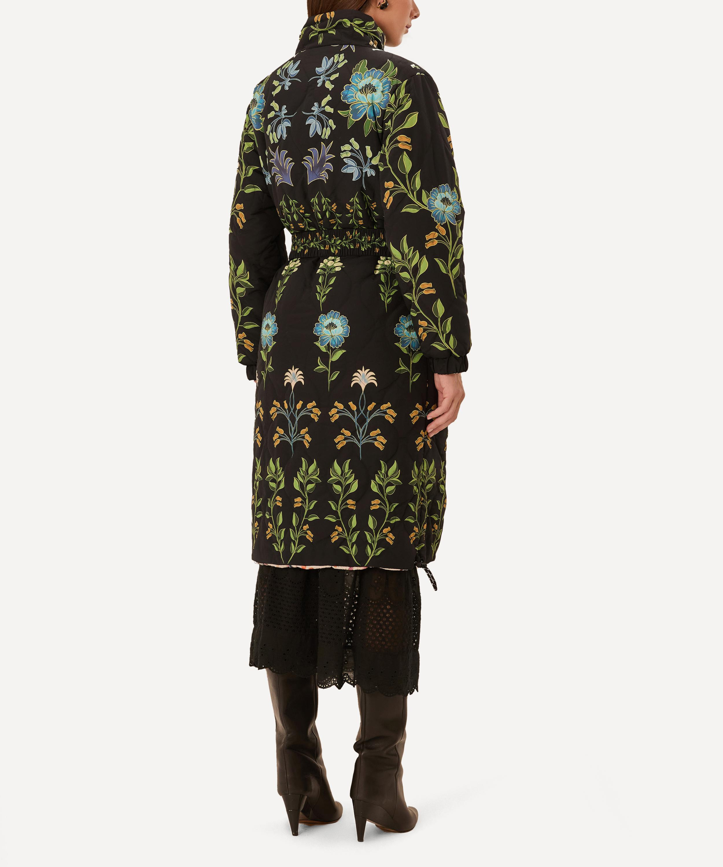 Black Winter Garden Reversible Maxi Puffer Jacket - 2
