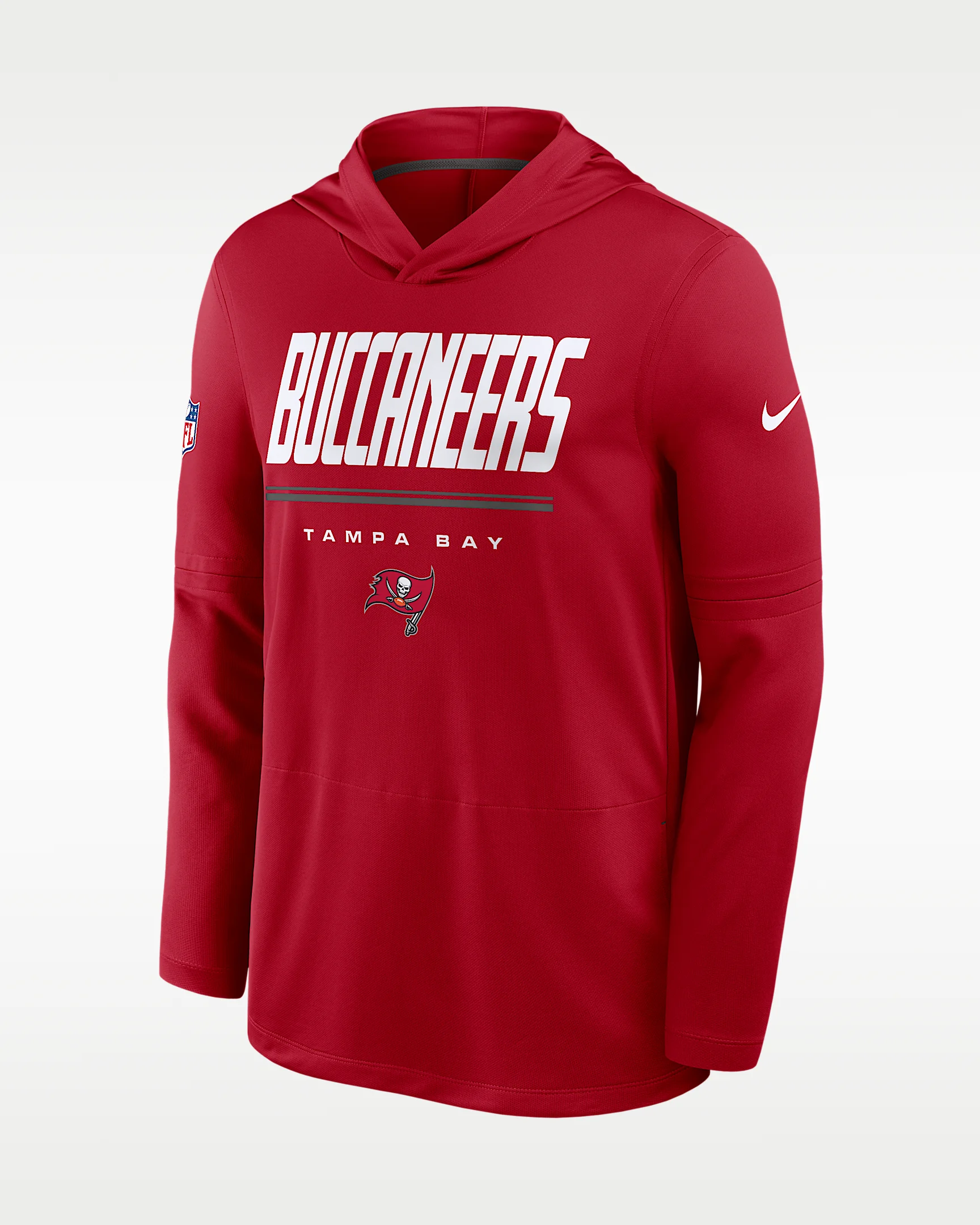 Tampa Bay Buccaneers Sideline Men's Nike Dri-FIT NFL Long-Sleeve Hooded Top - 1