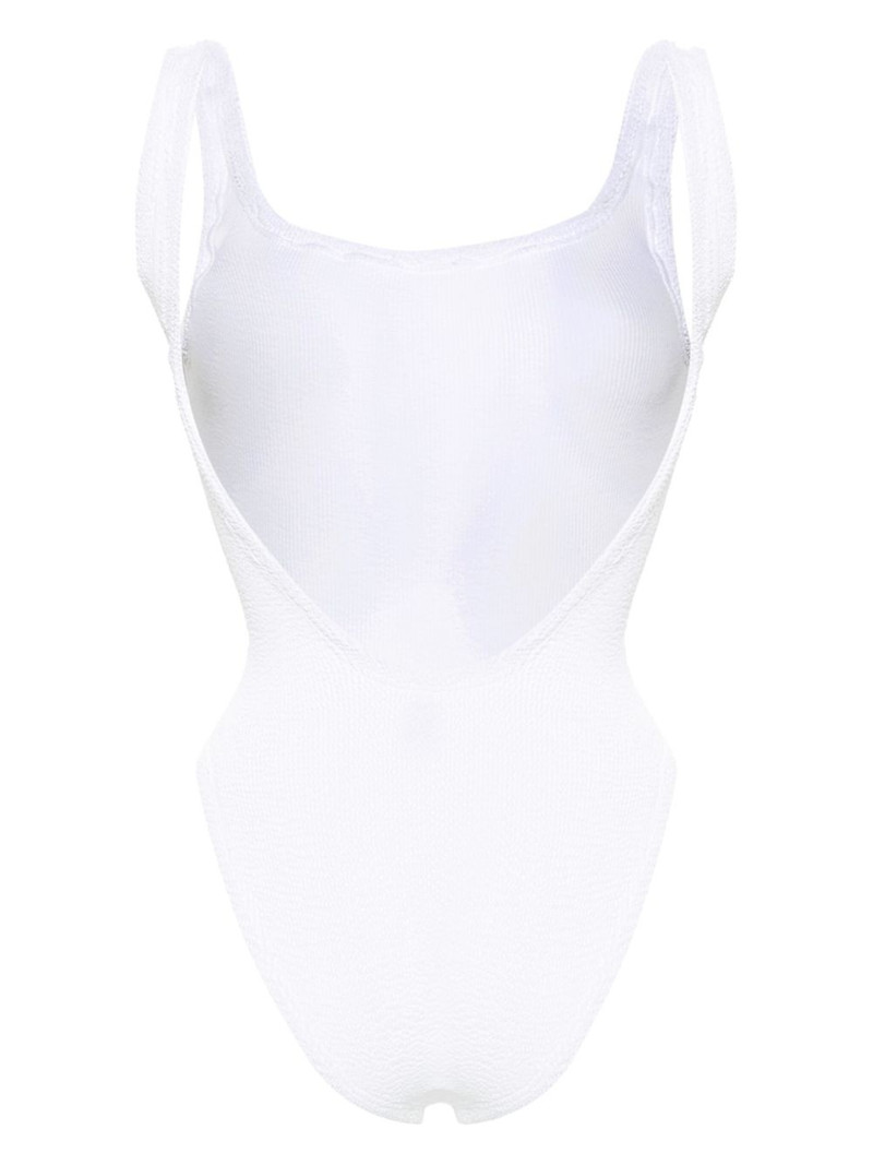 Hunza G crinkled-effect open-back swimsuit outlook