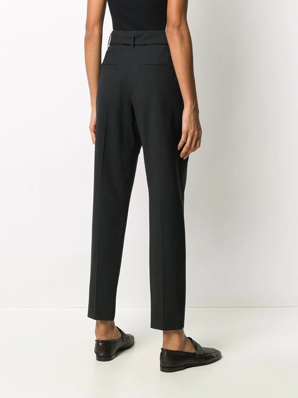 belted straight-leg trousers - 4