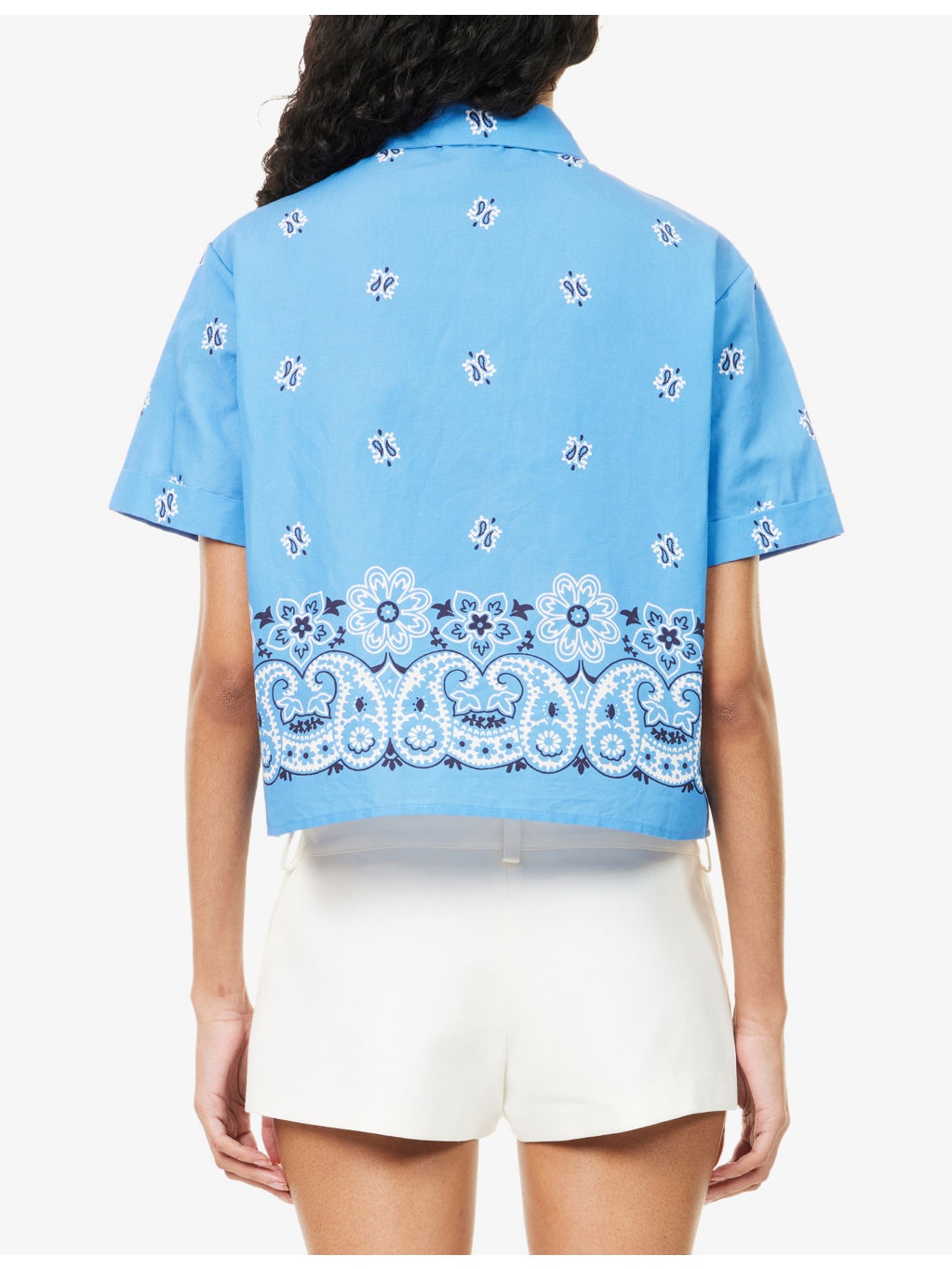 Boxy-Fit Graphic-Pattern Cotton-And-Linen Shirt - 4