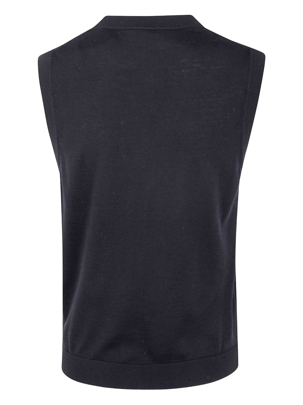 button-front sleeveless vest - 2