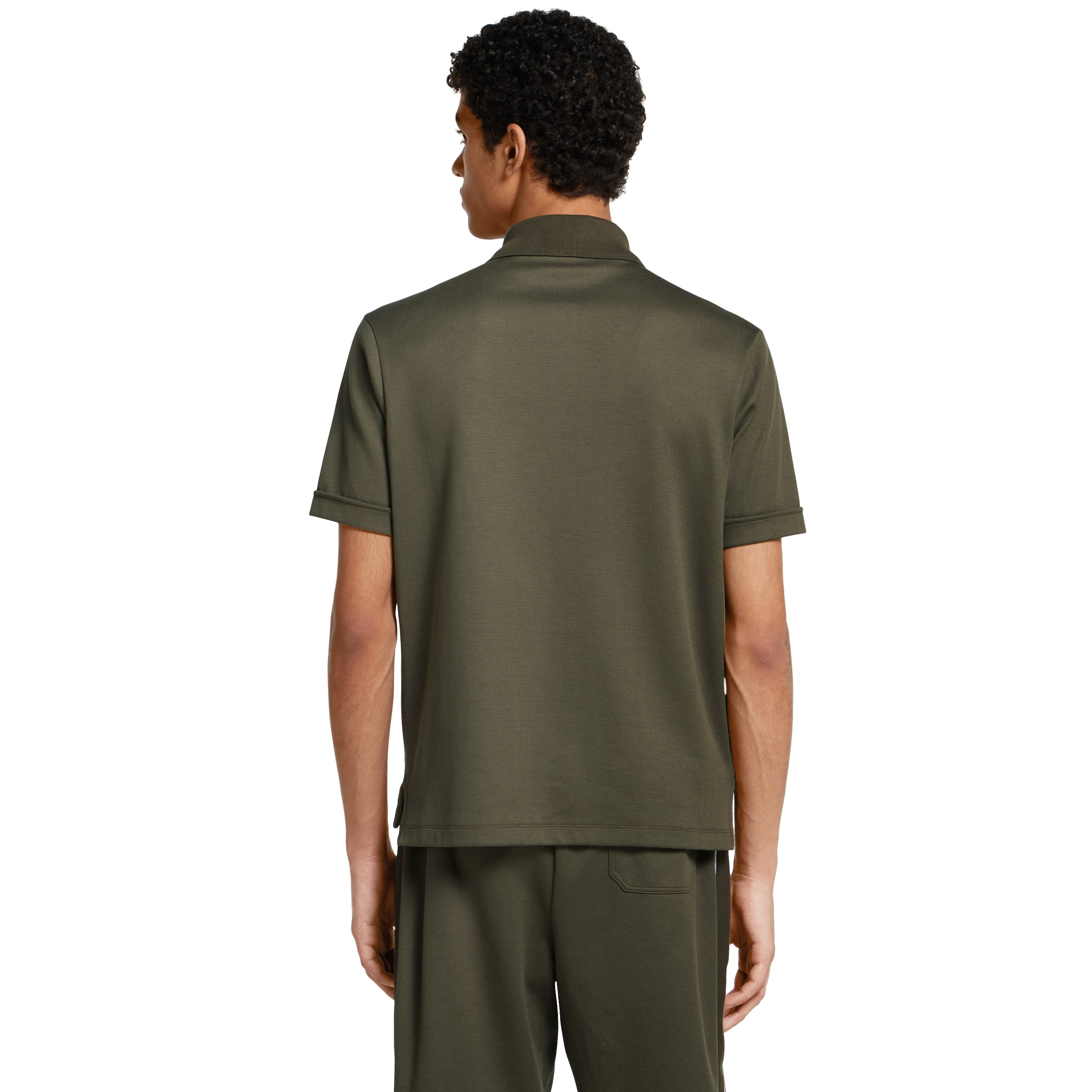Cotton piquet polo shirt with embroidery - 4