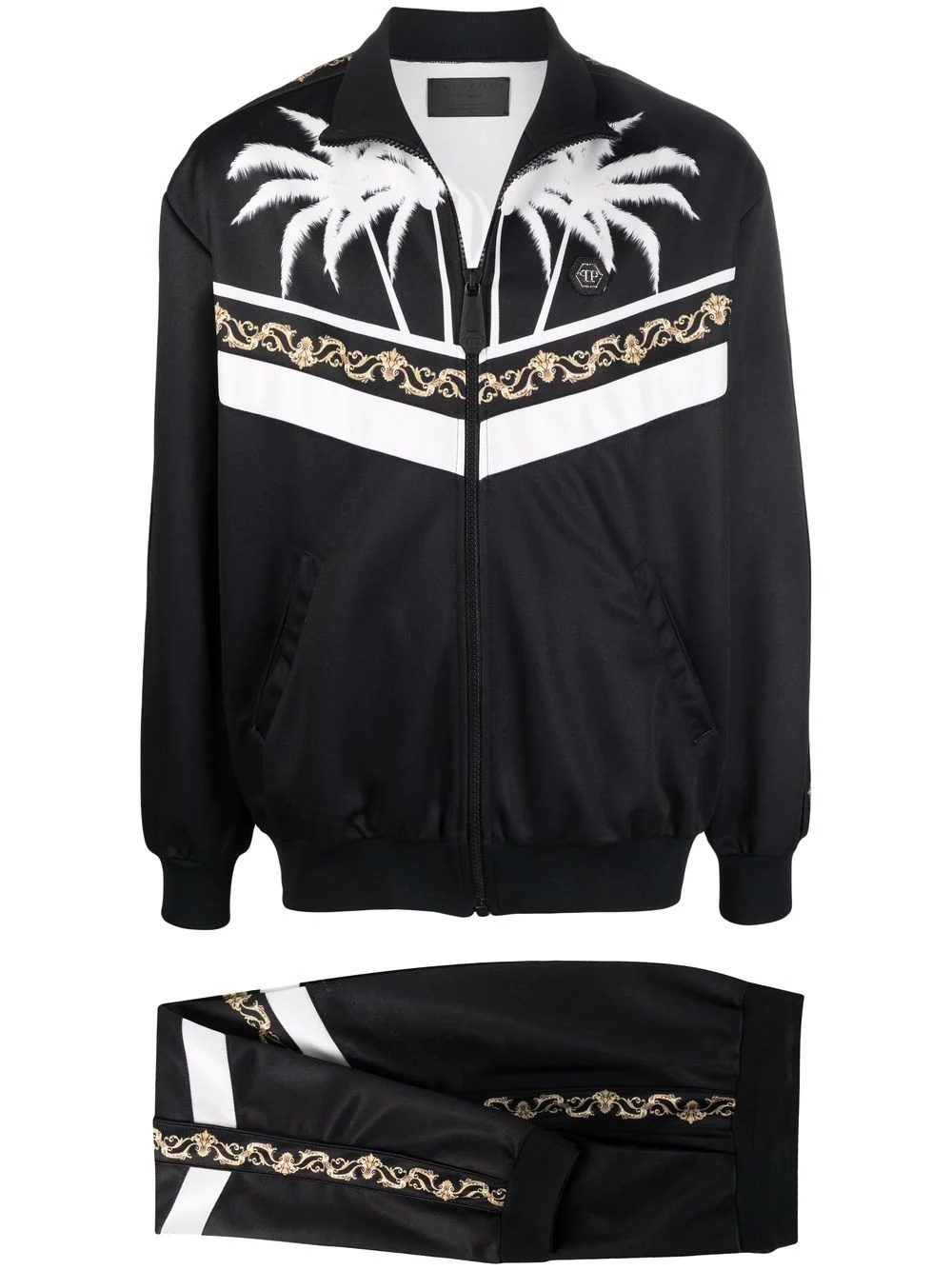 Baroque-print gothic tracksuit - 1