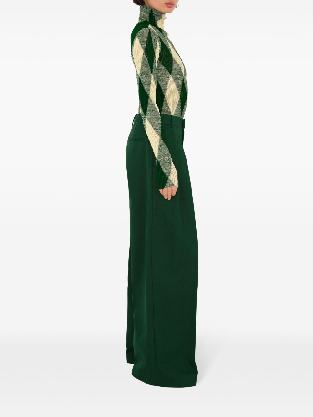 pleated cotton trousers - 3