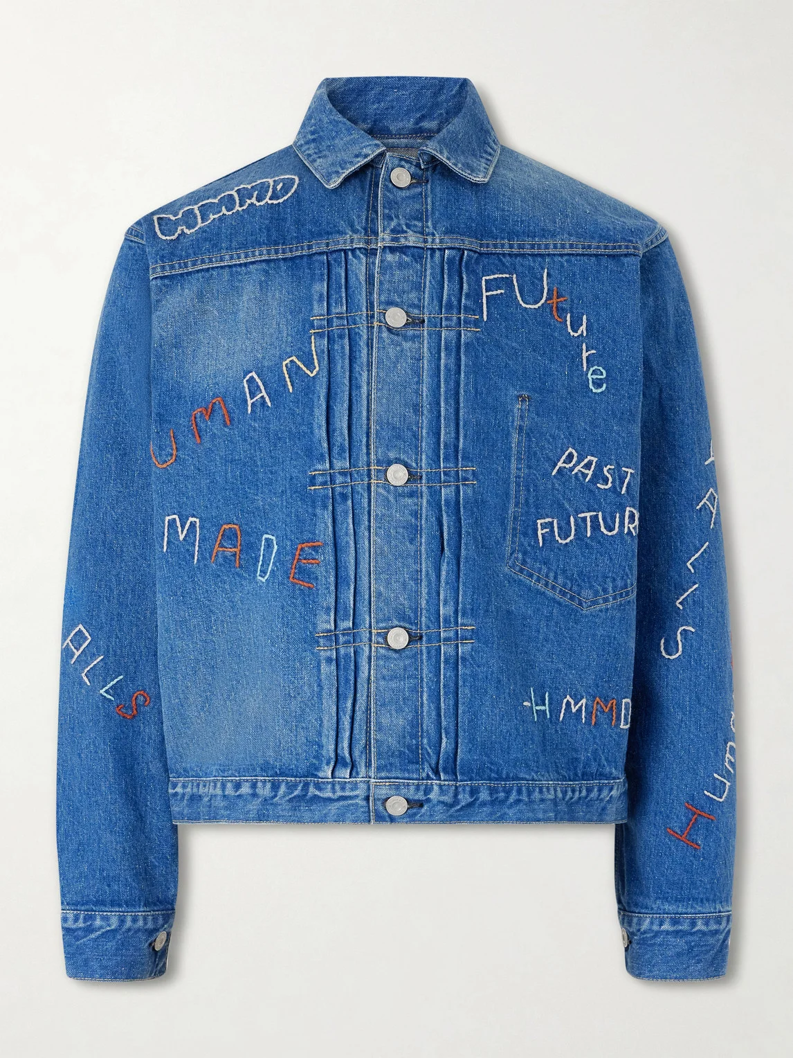 Embroidered Denim Jacket - 1