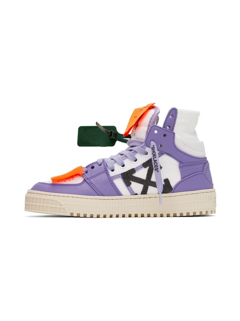 Off-White White & Purple 3.0 Off Court Sneakers outlook