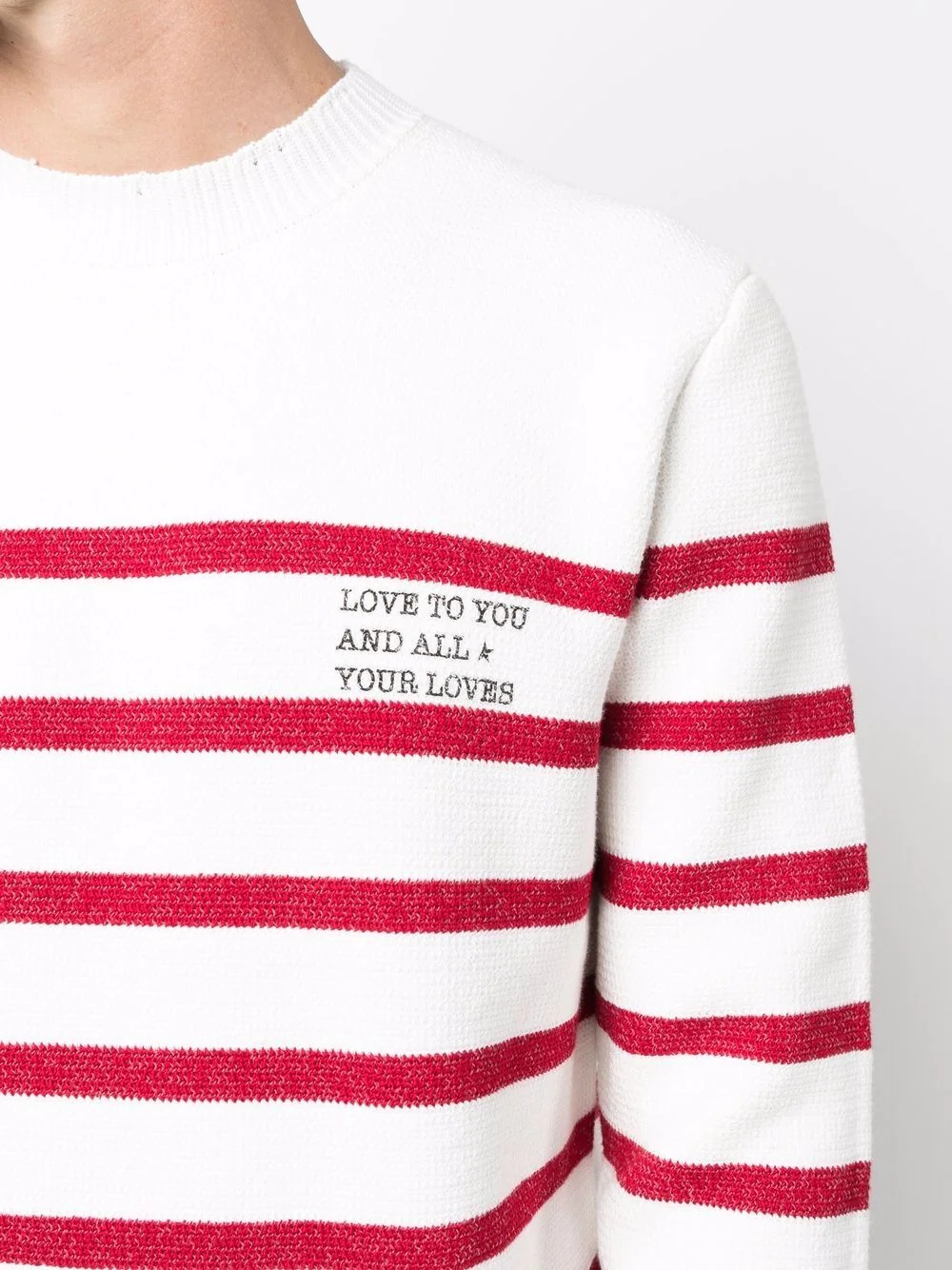 striped crew-neck jumper - 5