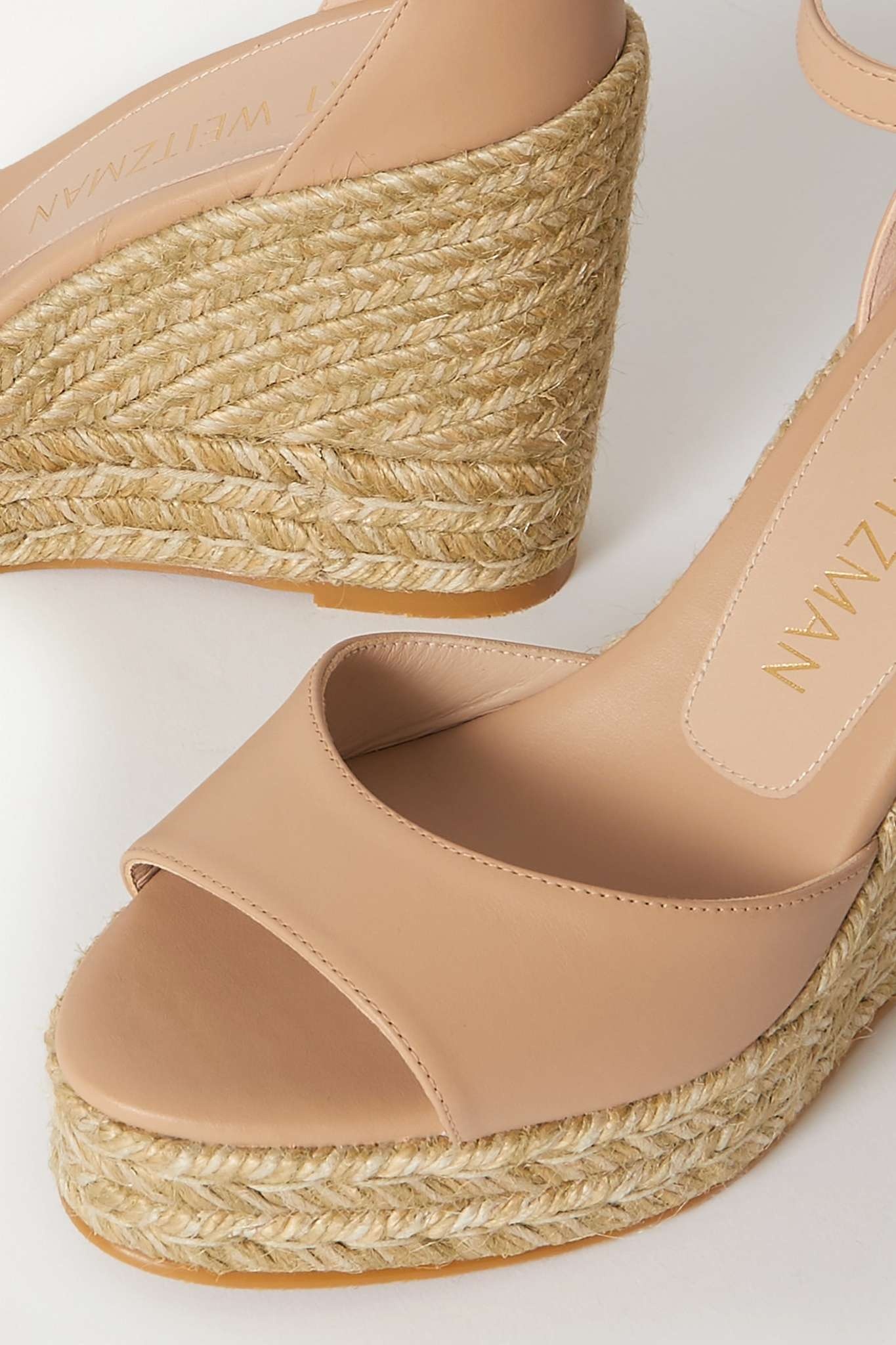 Nudistcurve leather espadrille wedge sandals - 4