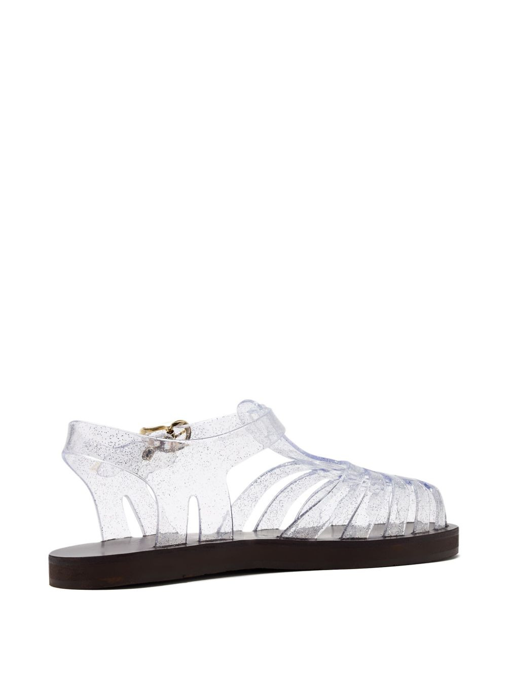 glitter-embellished jelly sandals - 4